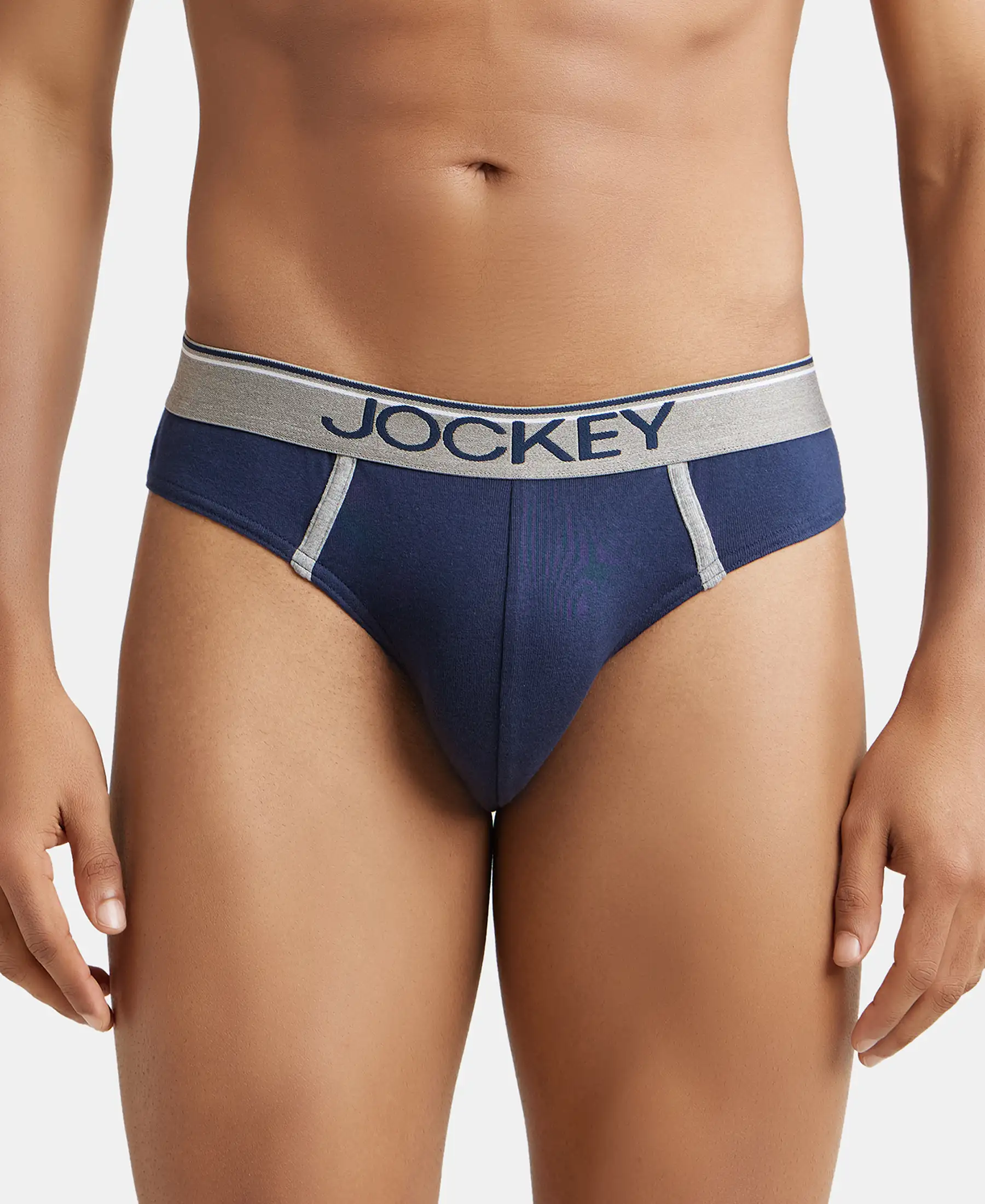 Super Combed Cotton Rib Solid Brief with Ultrasoft Waistband - Deep Navy