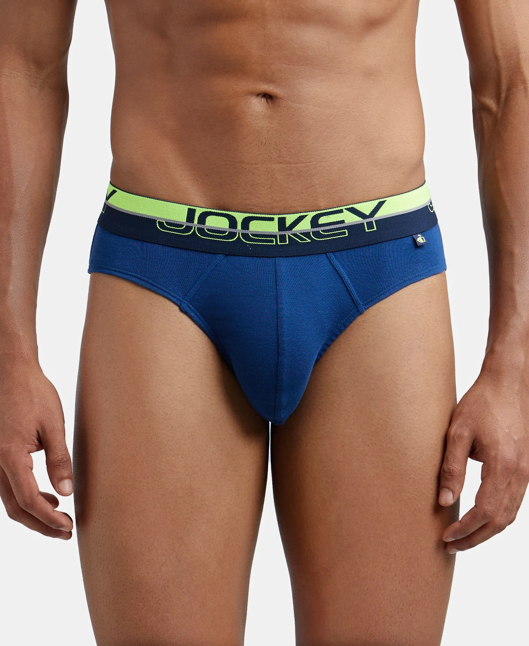 Super Combed Cotton Rib Solid Brief with Ultrasoft Waistband - Estate Blue