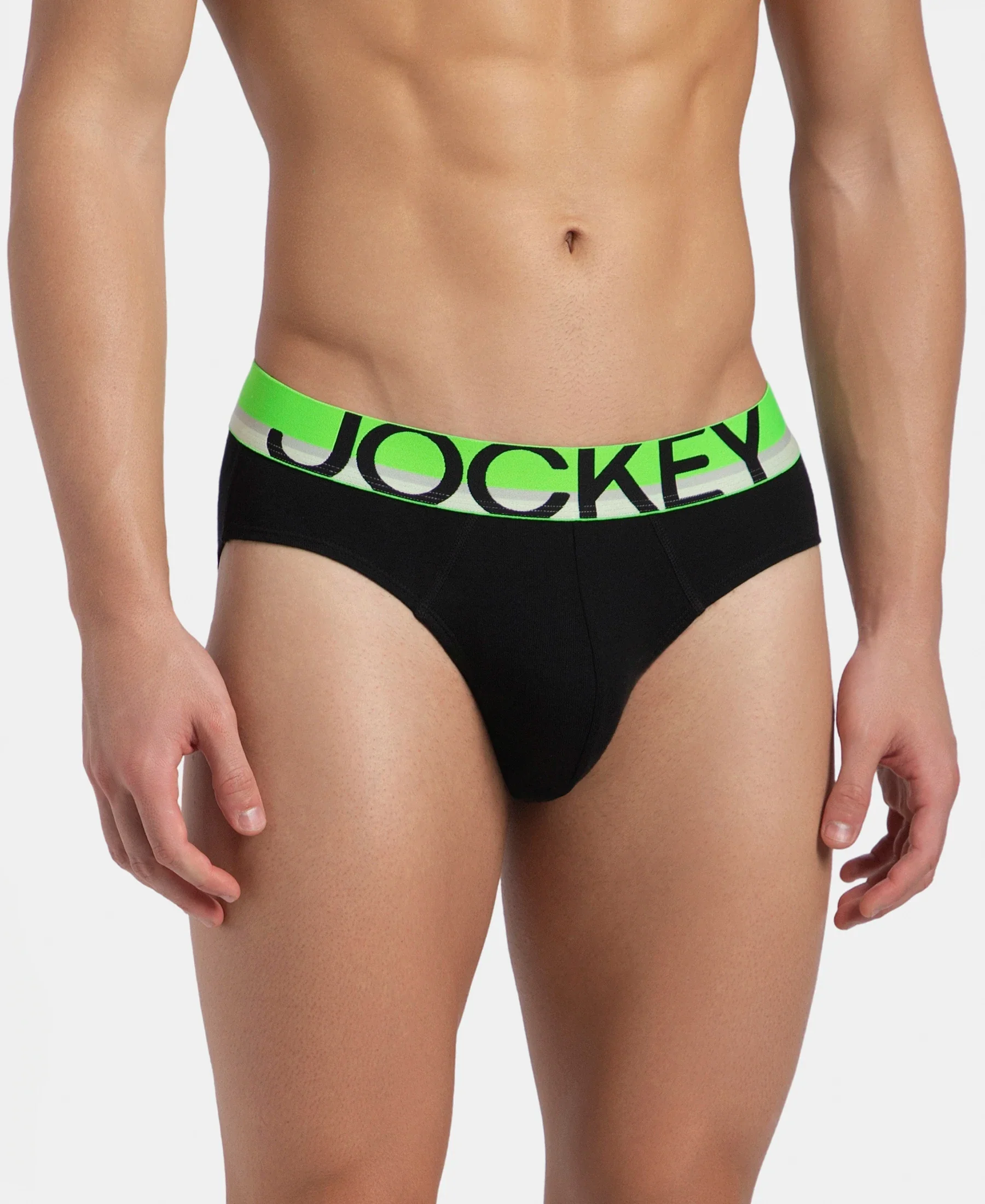 Super Combed Cotton Rib Solid Brief with Ultrasoft Waistband - New Black - Image 2