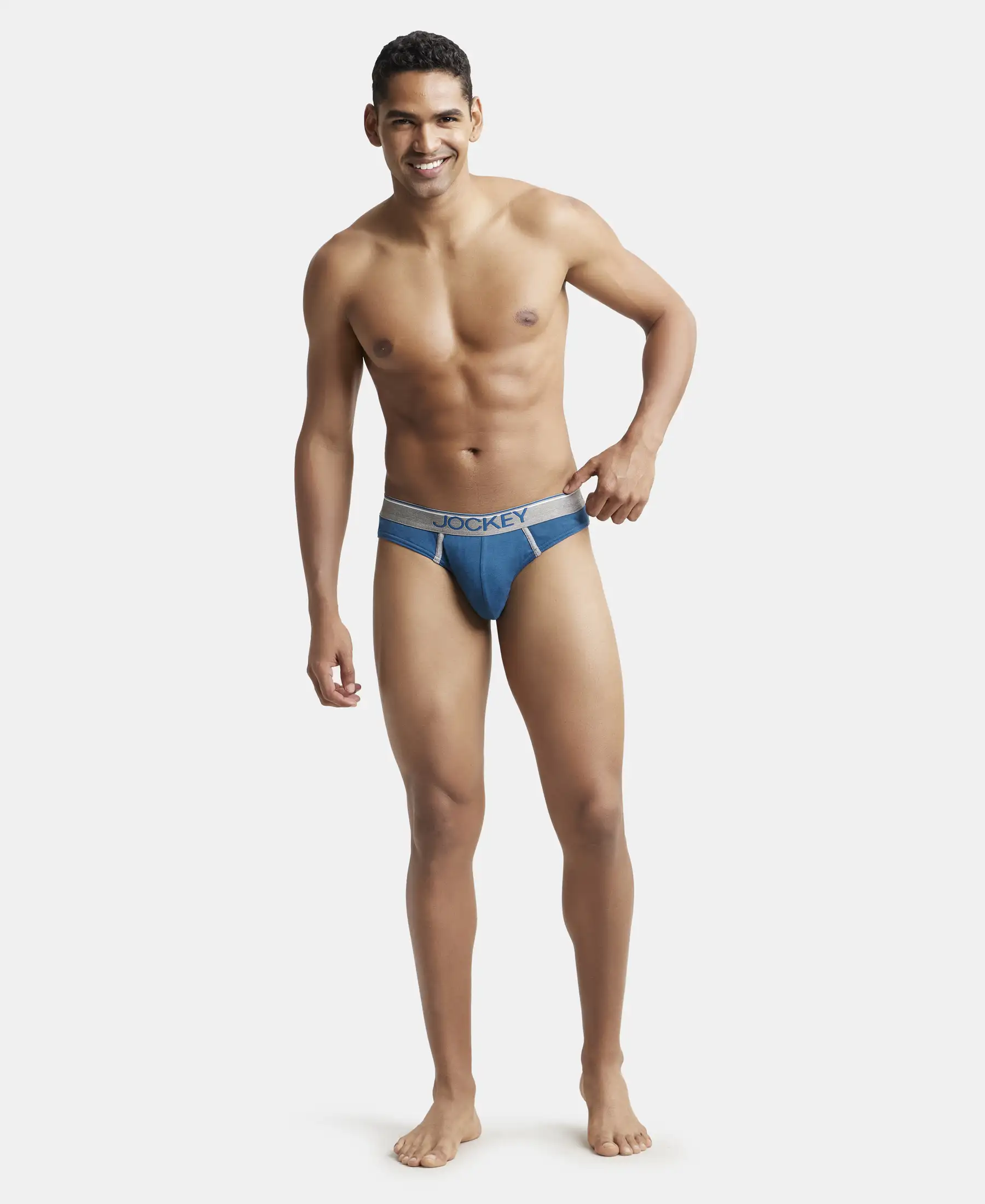 Super Combed Cotton Rib Solid Brief with Ultrasoft Waistband - Seaport Teal - Image 4