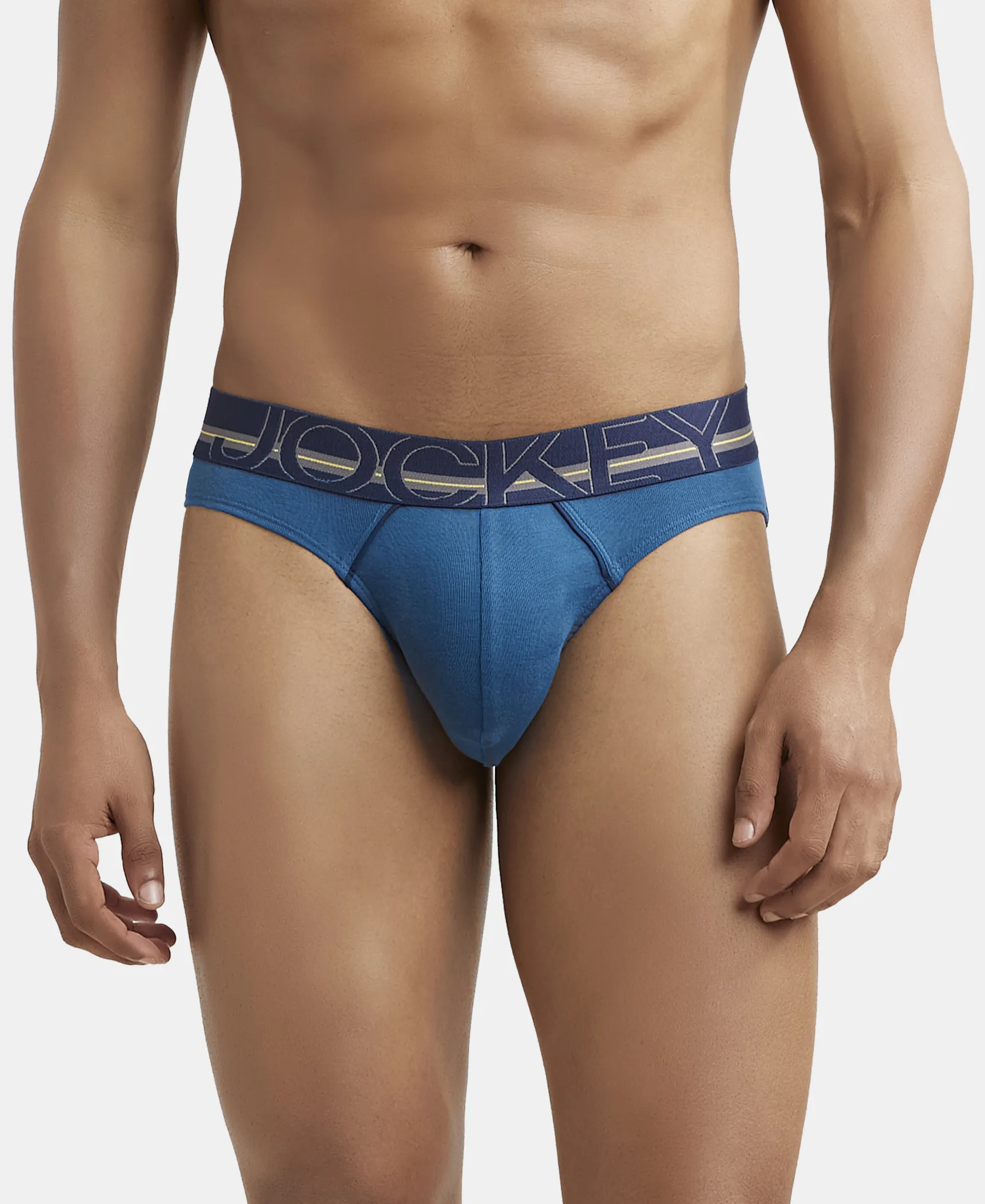 Super Combed Cotton Rib Solid Brief with Ultrasoft Waistband - Seaport Teal (Pack of 2) - Image 7