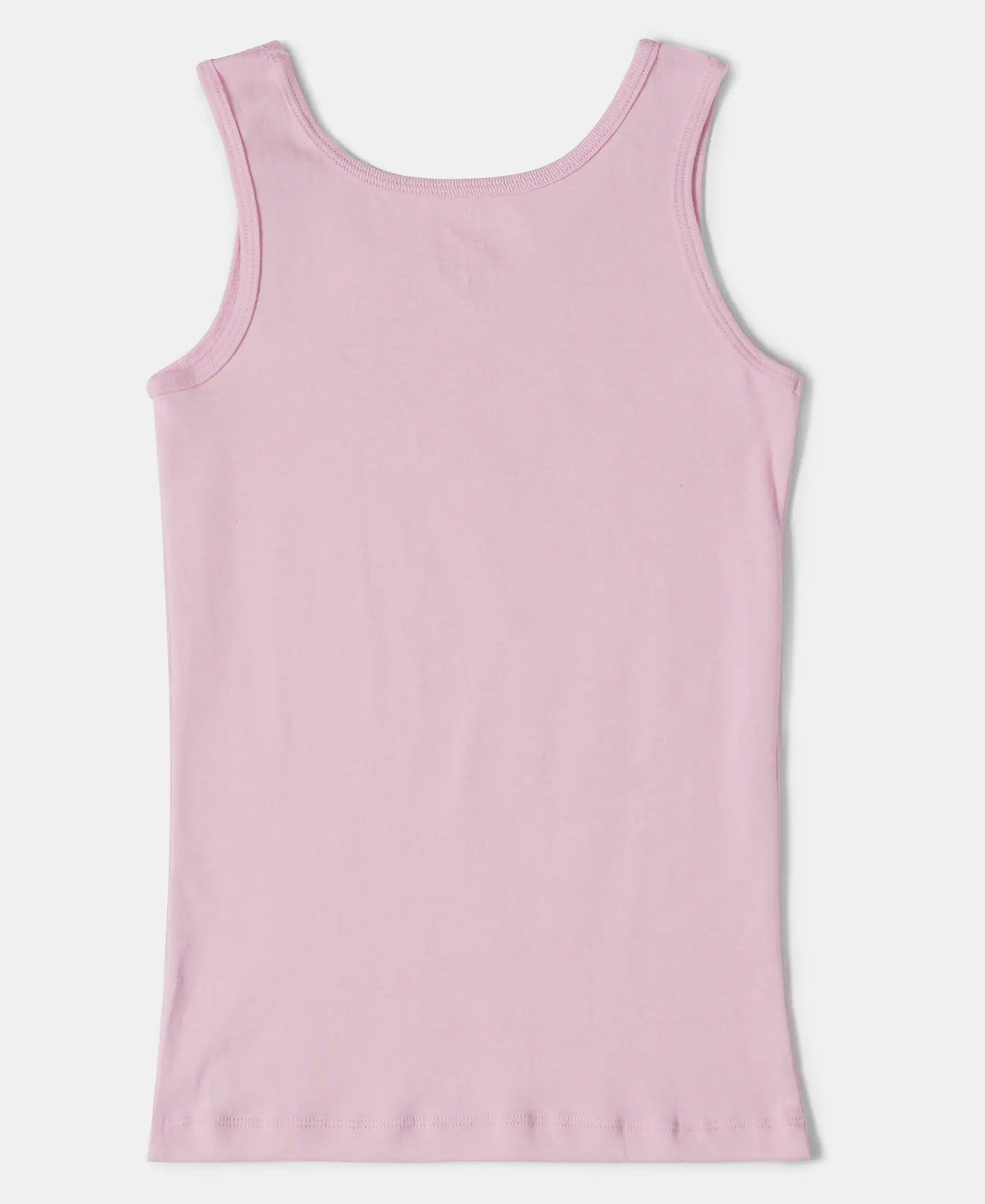 Girl's Super Combed Cotton Rib Solid Inner Tank Top - Sweet Lilac - Image 2