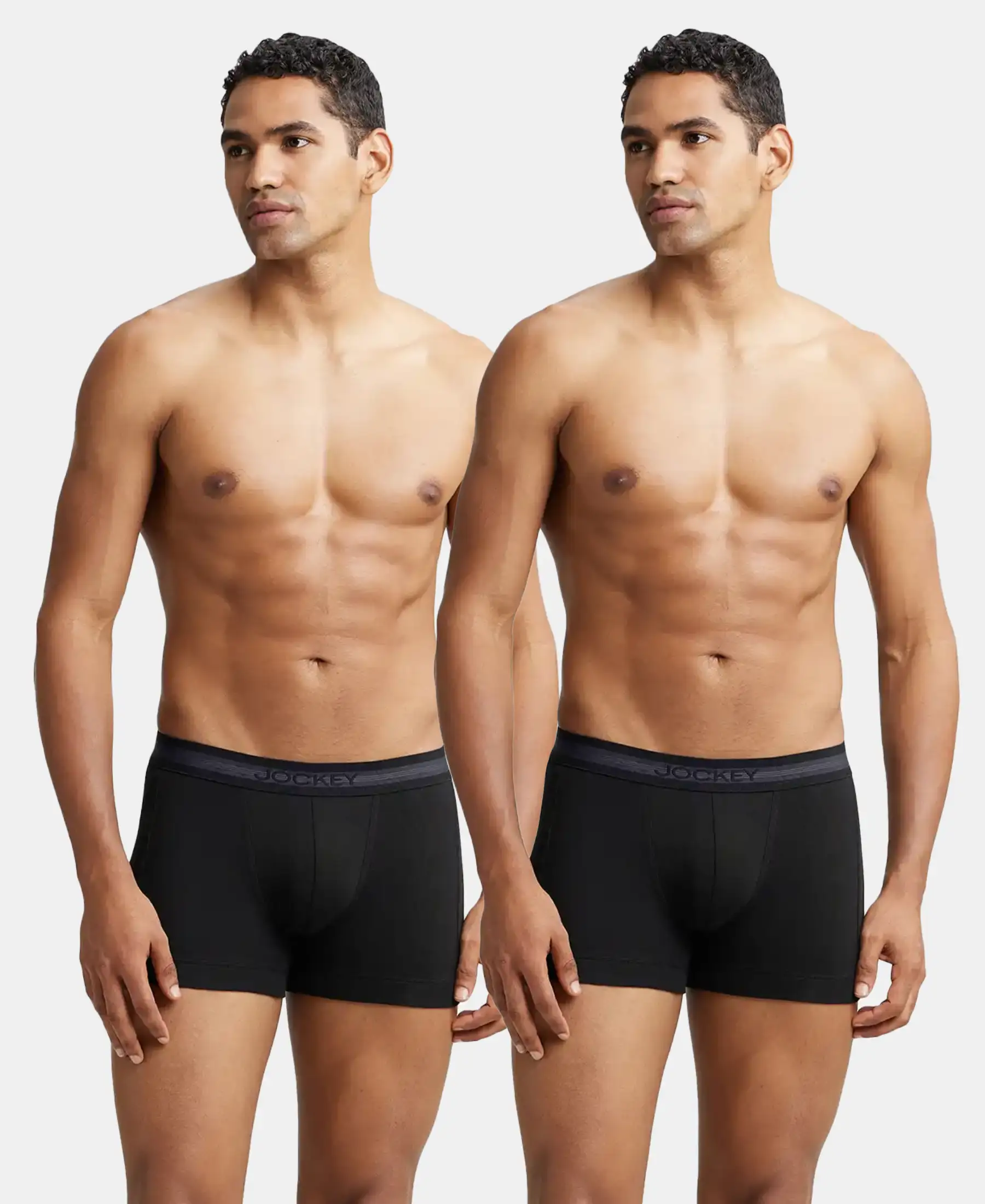Super Combed Cotton Rib Solid Trunk with StayFresh Treatment - Black (Pack of 2) - Image 5