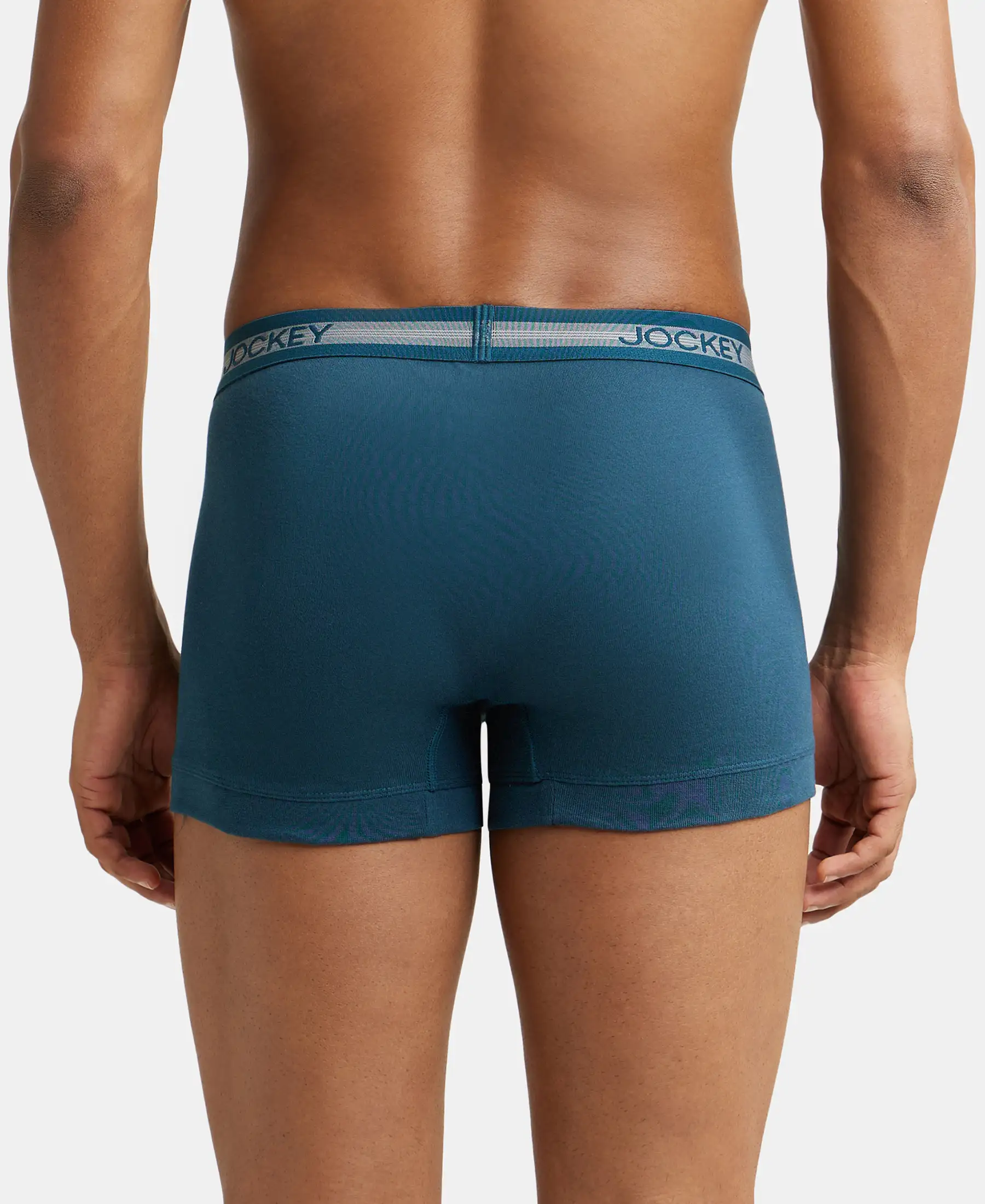 Super Combed Cotton Rib Solid Trunk with StayFresh Treatment - Reflecting Pond - Image 3