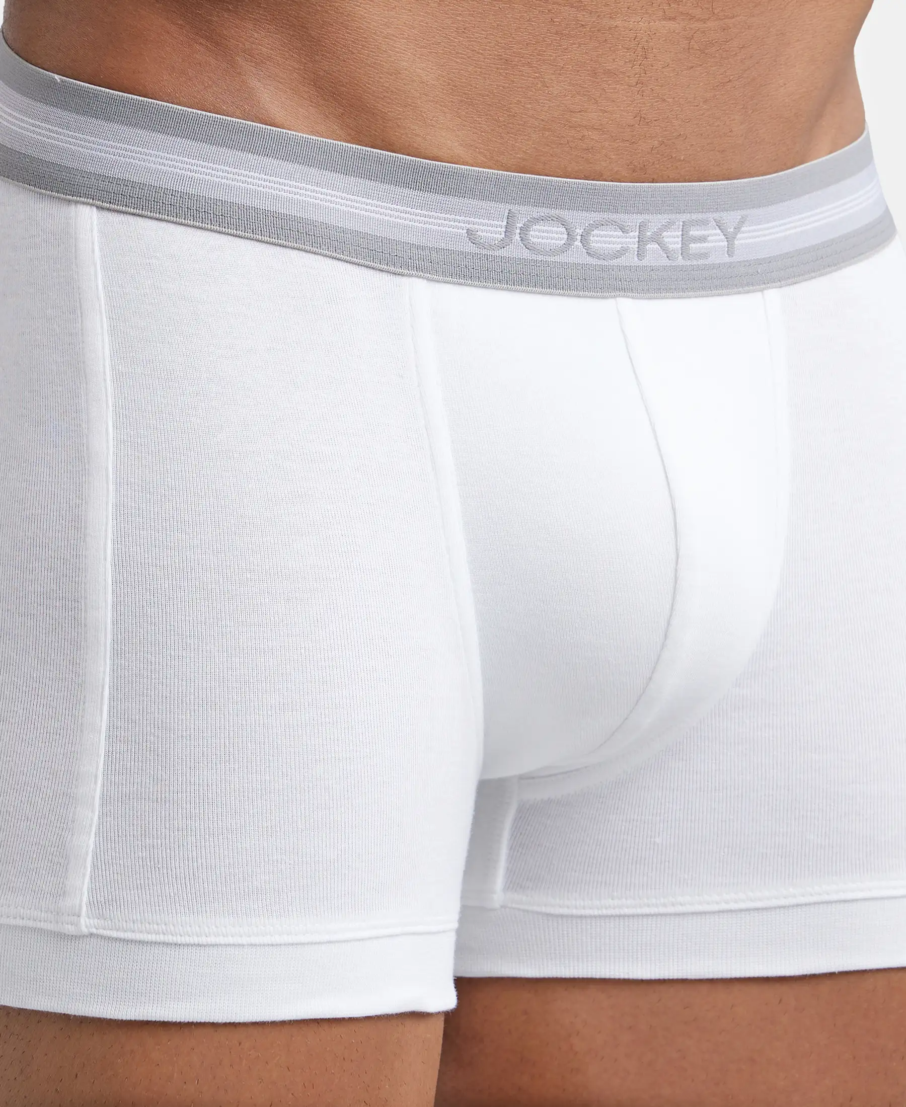 Super Combed Cotton Rib Solid Trunk with StayFresh Treatment - White (Pack of 2) - Image 6