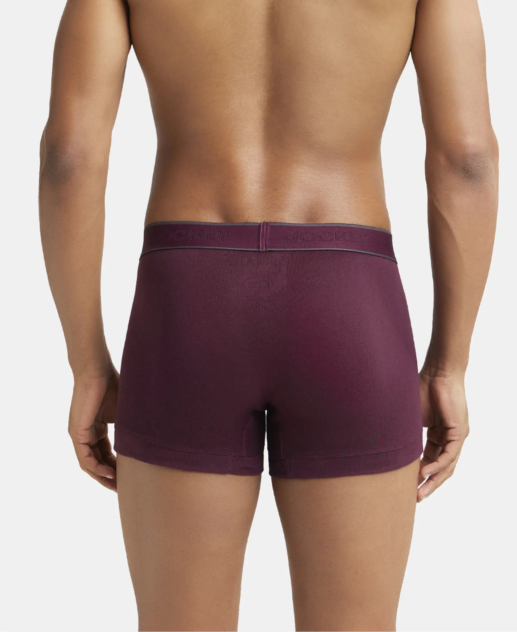 Super Combed Cotton Rib Solid Trunk with StayFresh Treatment - Wine Tasting - Image 3