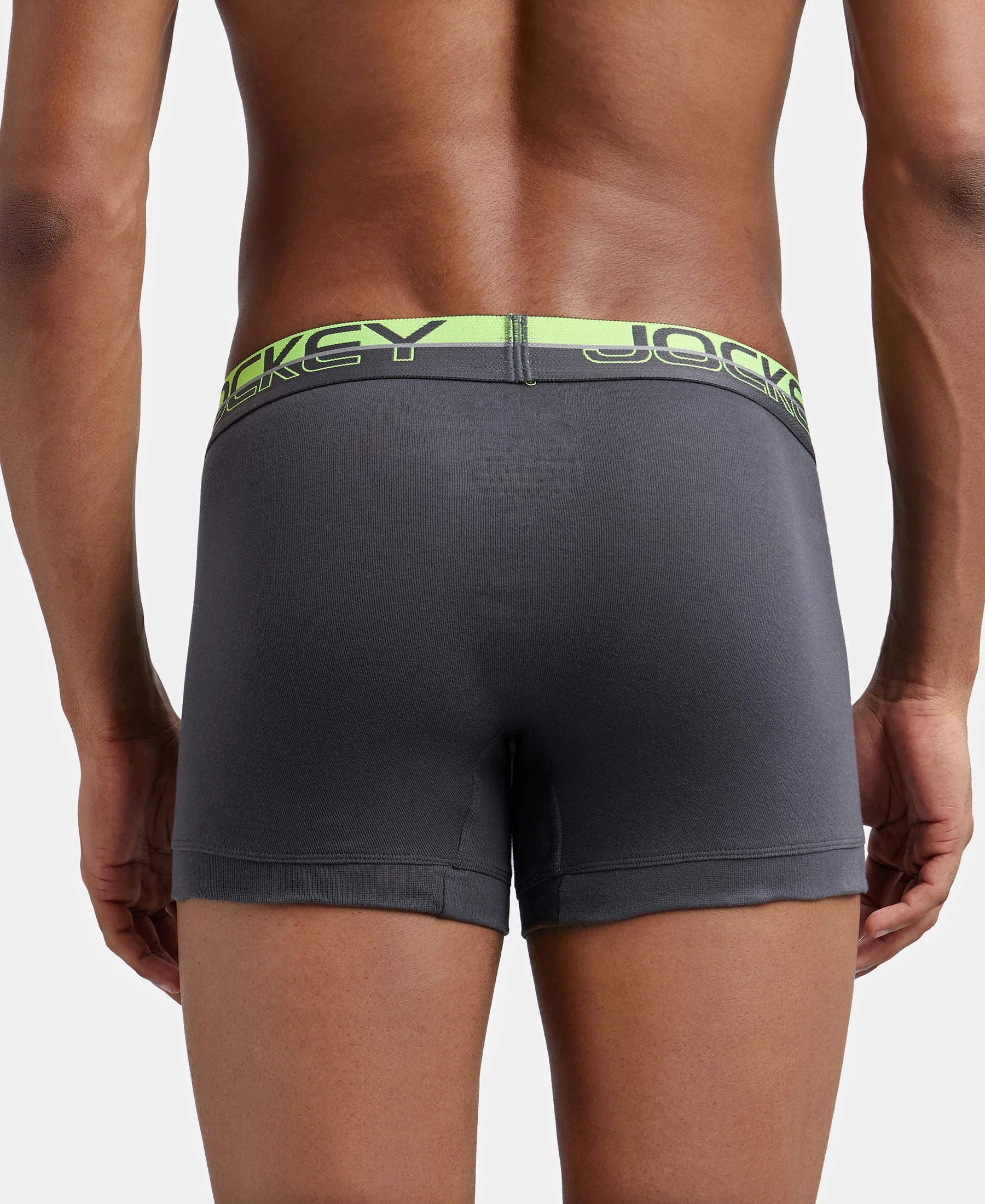 Super Combed Cotton Rib Solid Trunk with Ultrasoft Waistband - Asphalt - Image 3