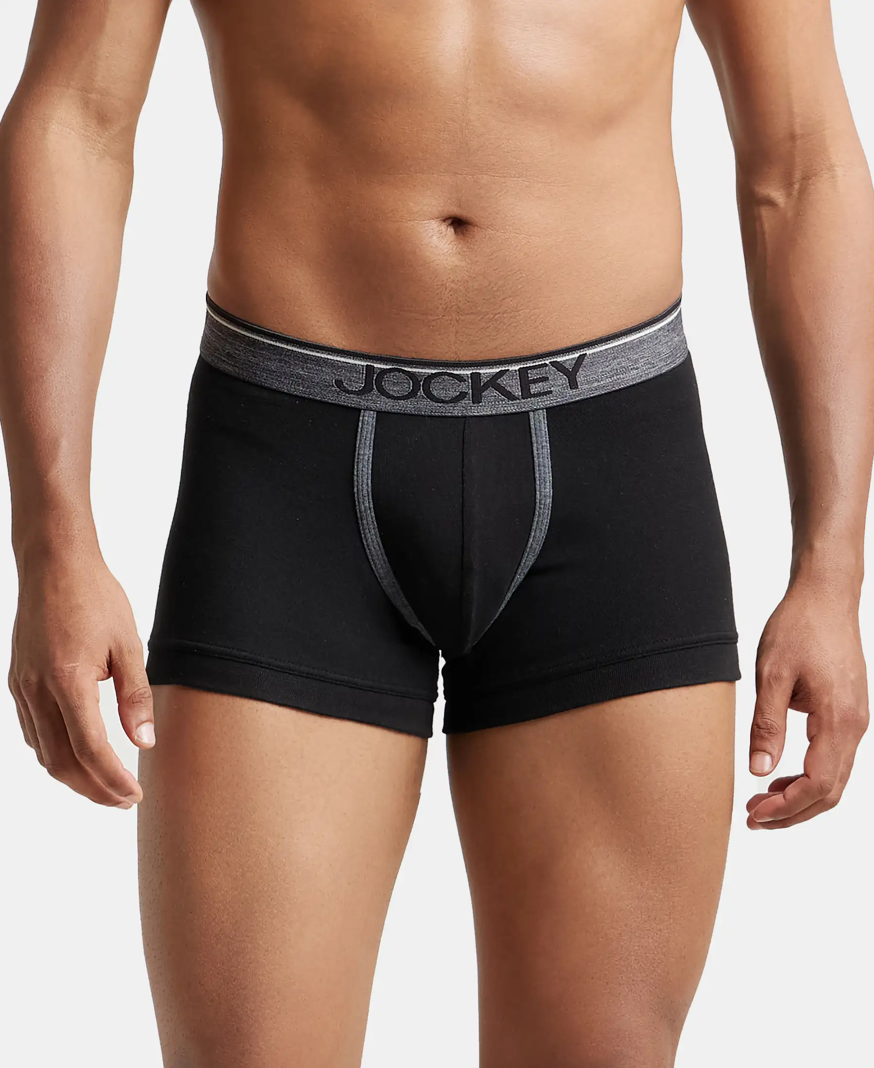 Super Combed Cotton Rib Solid Trunk with Ultrasoft Waistband - Black (Pack of 2) - Image 7