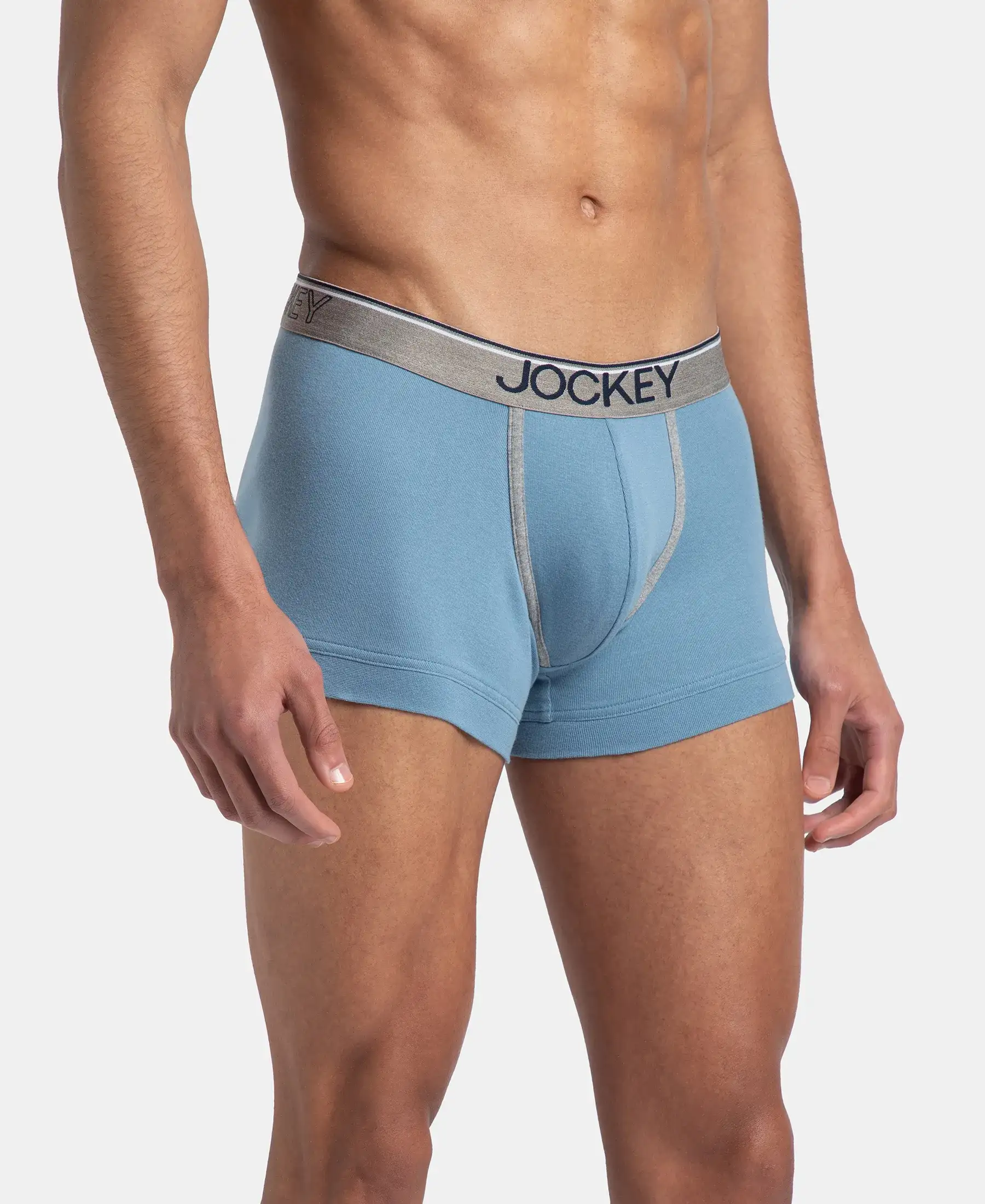 Super Combed Cotton Rib Solid Trunk with Ultrasoft Waistband - Blue Shadow - Image 2