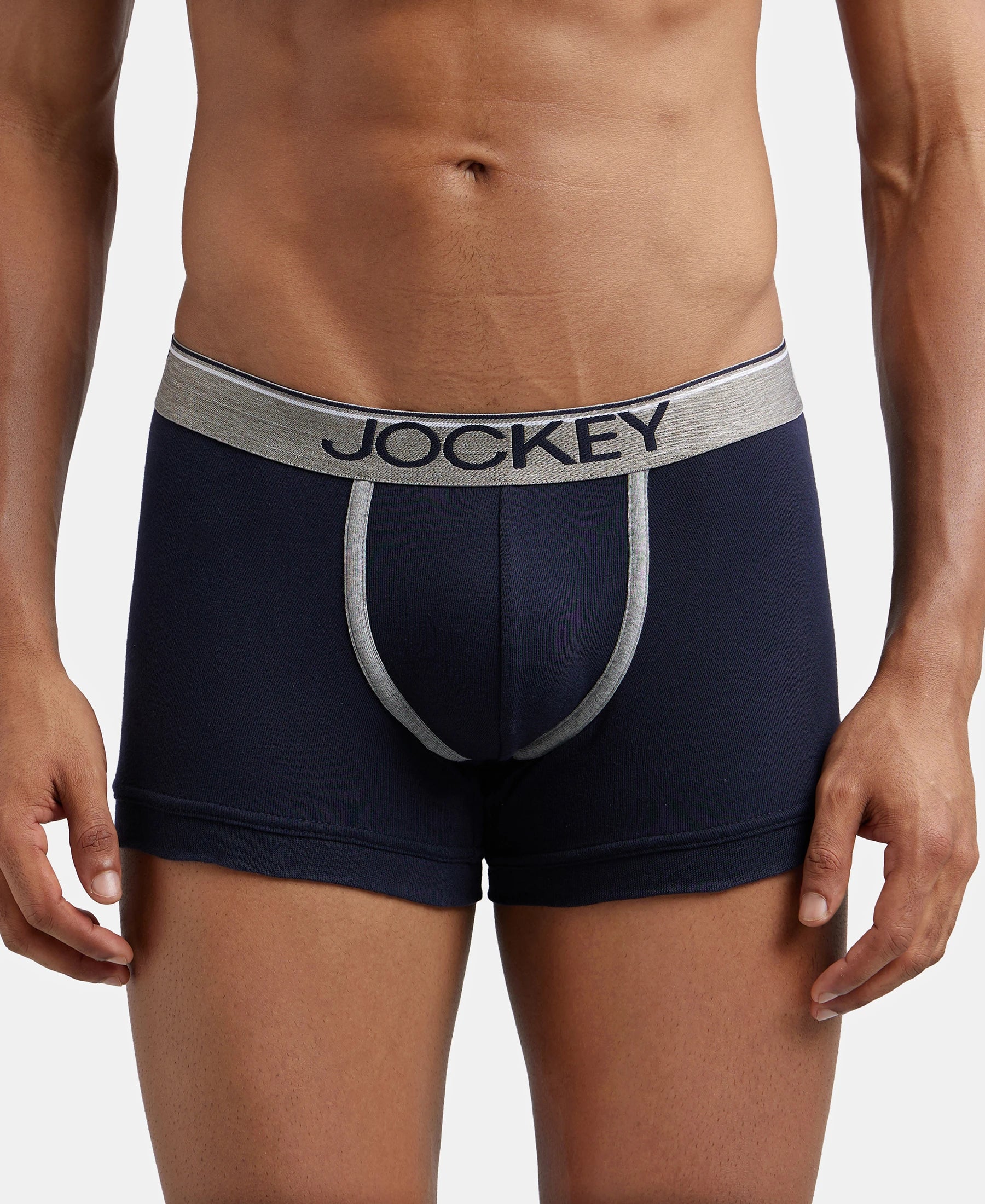 Super Combed Cotton Rib Solid Trunk with Ultrasoft Waistband - Deep Navy