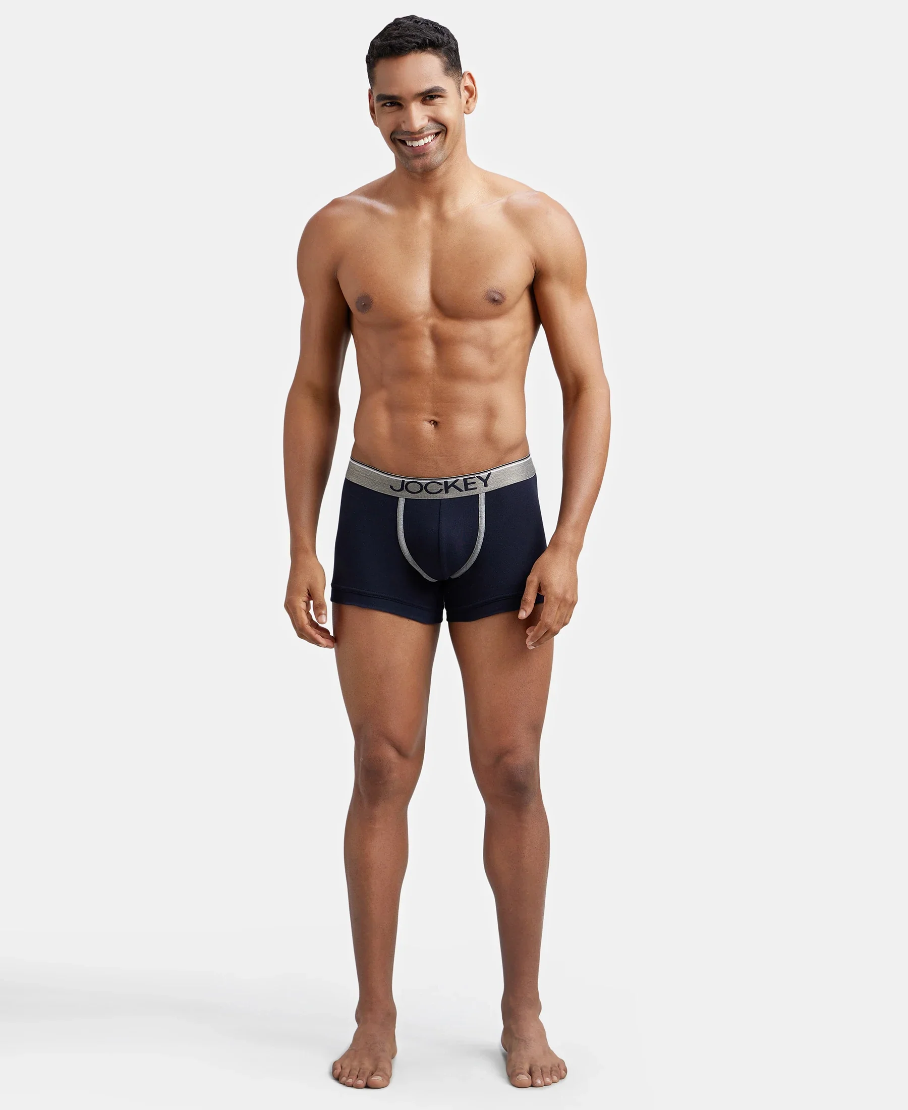 Super Combed Cotton Rib Solid Trunk with Ultrasoft Waistband - Deep Navy - Image 4