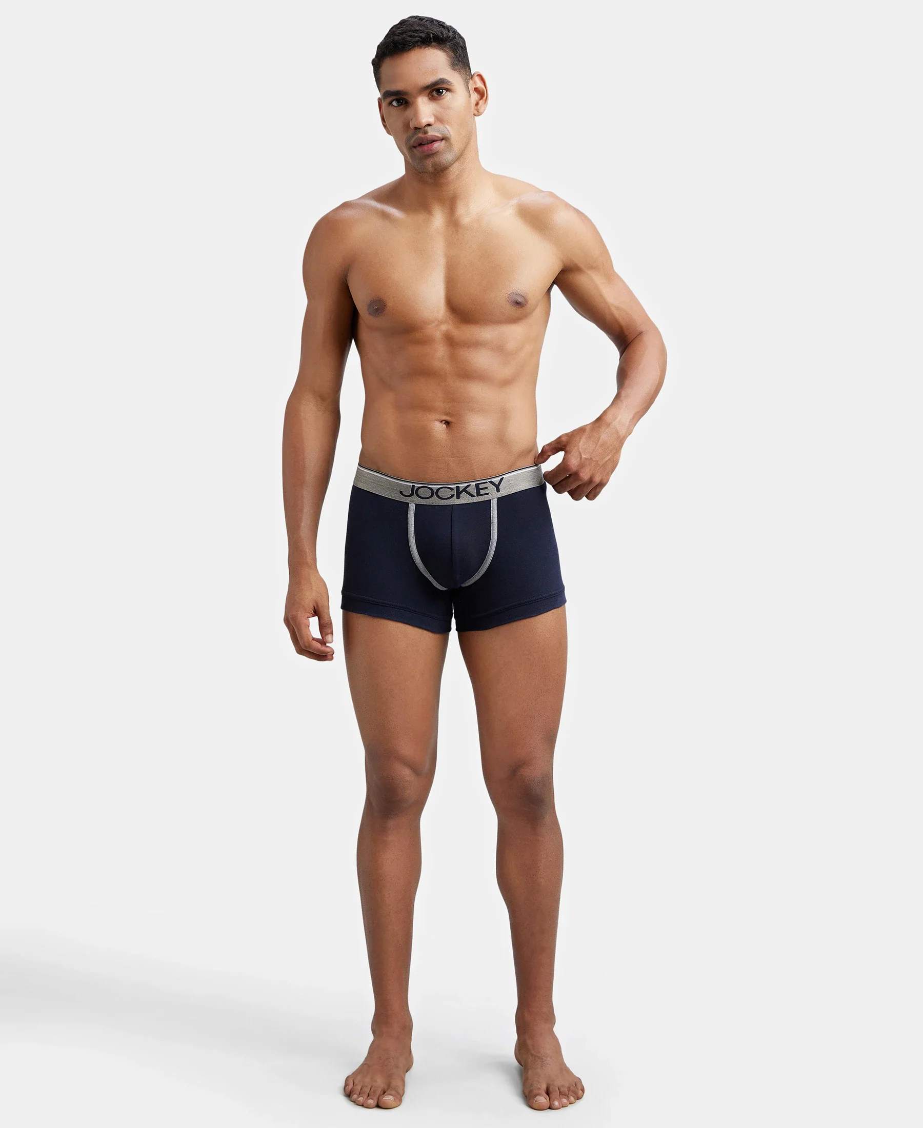 Super Combed Cotton Rib Solid Trunk with Ultrasoft Waistband - Deep Navy - Image 6