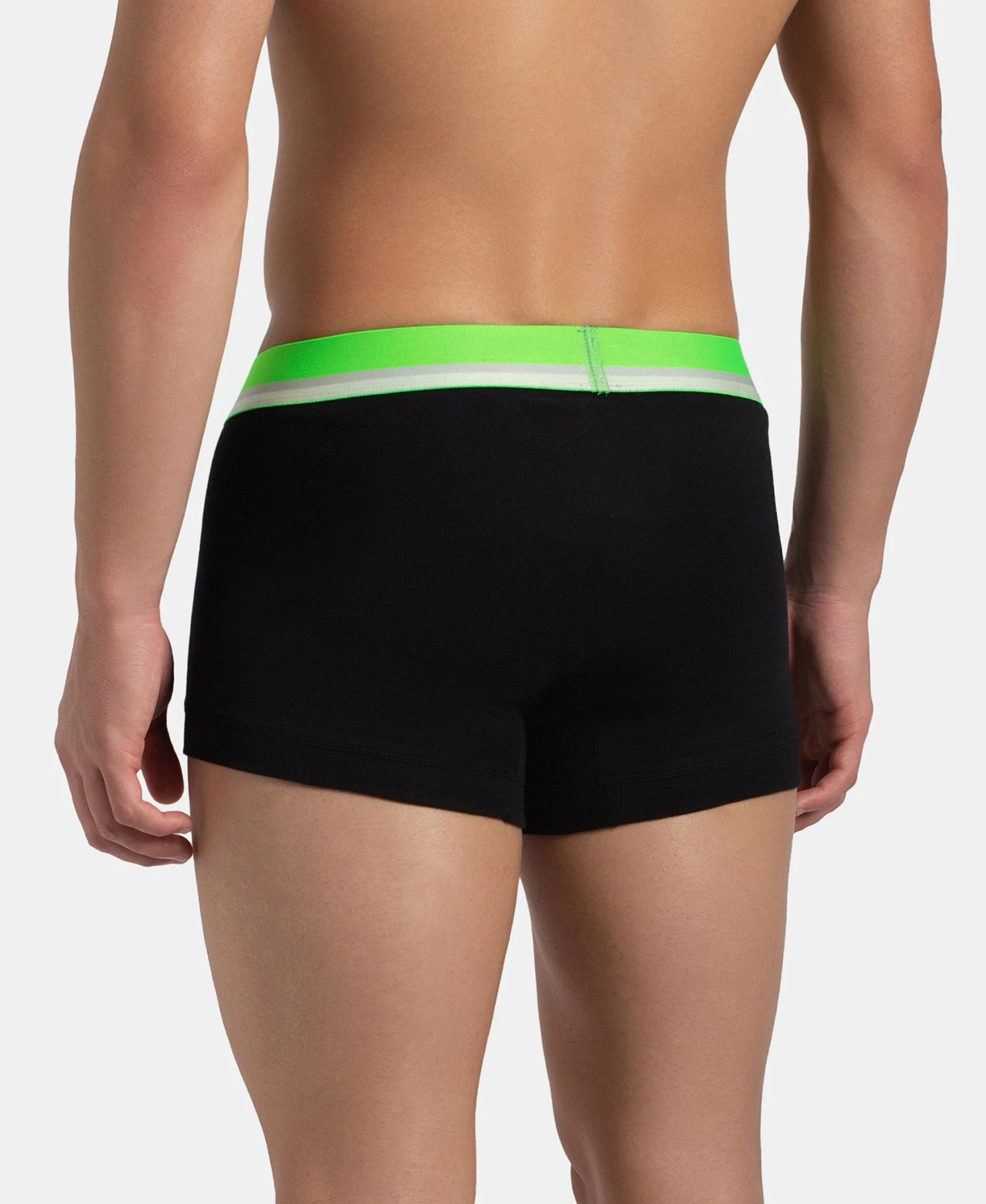 Super Combed Cotton Rib Solid Trunk with Ultrasoft Waistband - New Black - Image 3