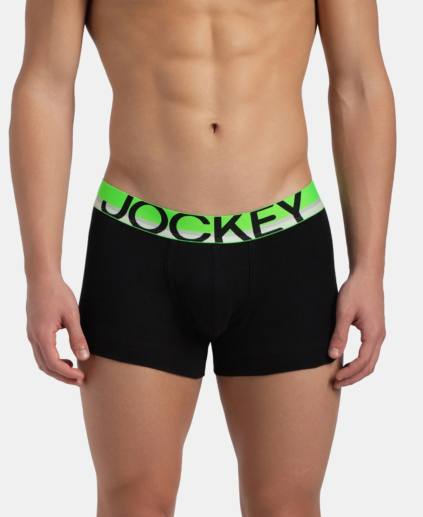 Super Combed Cotton Rib Solid Trunk with Ultrasoft Waistband - New Black (Pack of 2) - Image 2