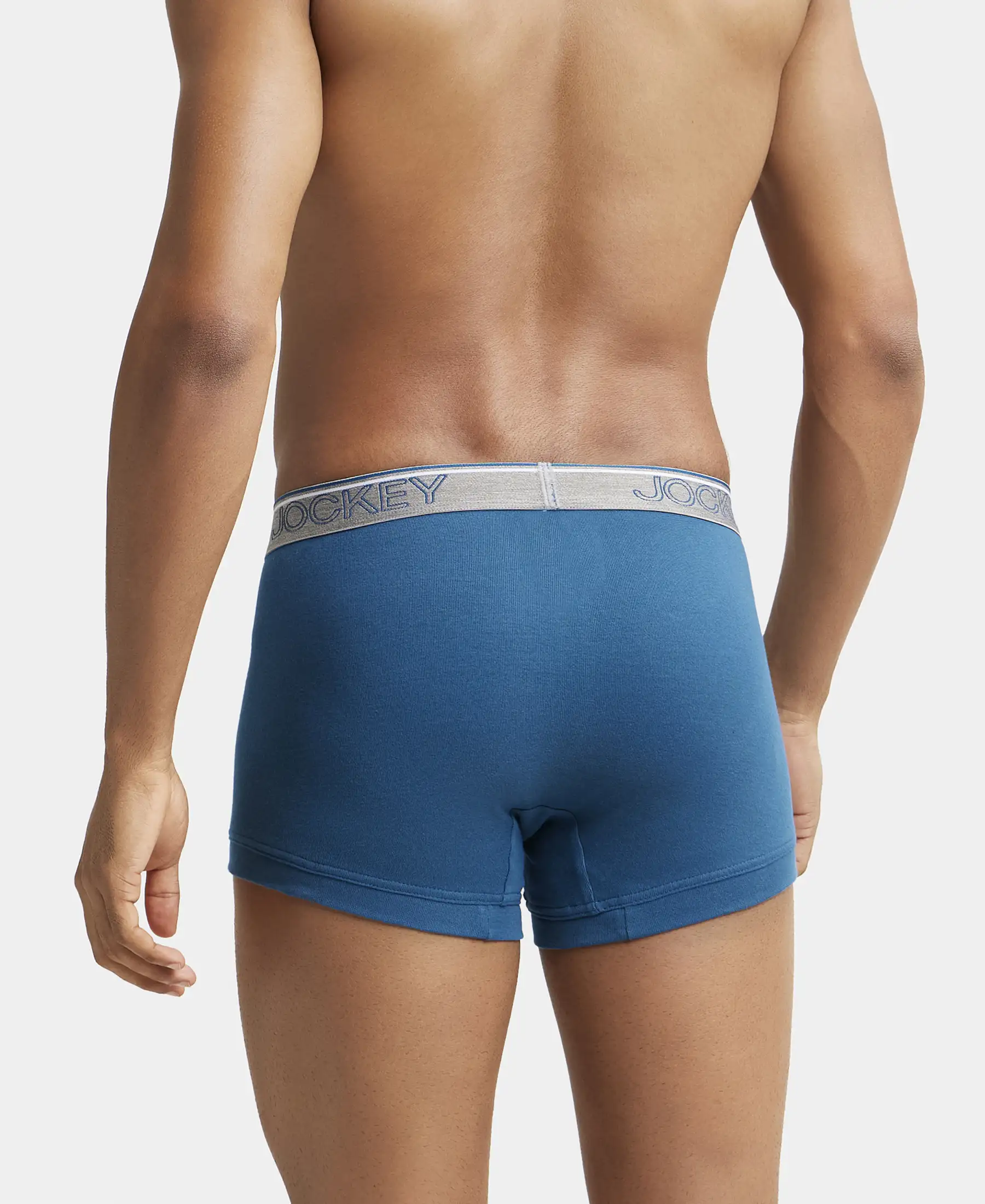 Super Combed Cotton Rib Solid Trunk with Ultrasoft Waistband - Seaport Teal - Image 3
