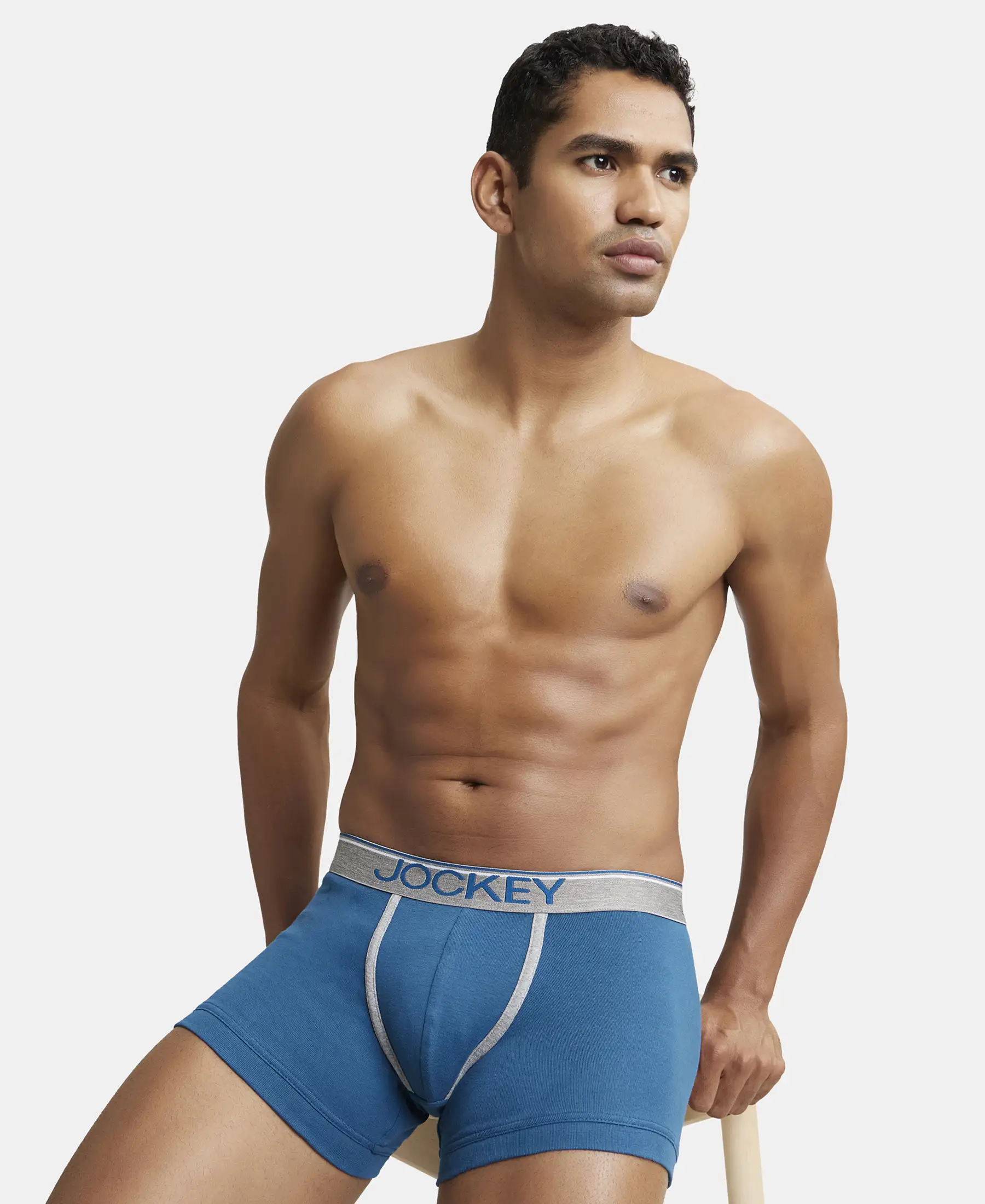 Super Combed Cotton Rib Solid Trunk with Ultrasoft Waistband - Seaport Teal - Image 5