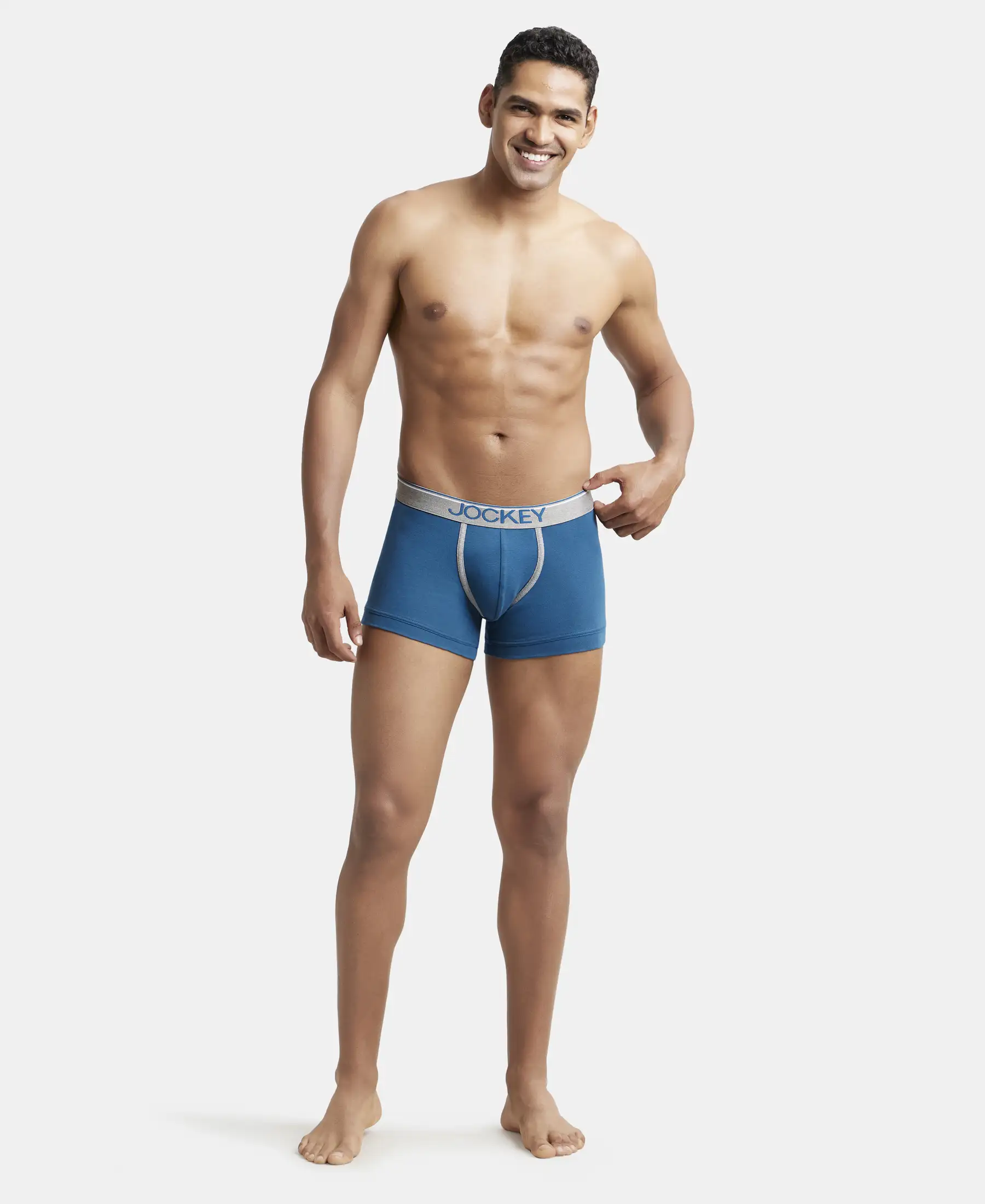 Super Combed Cotton Rib Solid Trunk with Ultrasoft Waistband - Seaport Teal (Pack of 2) - Image 4