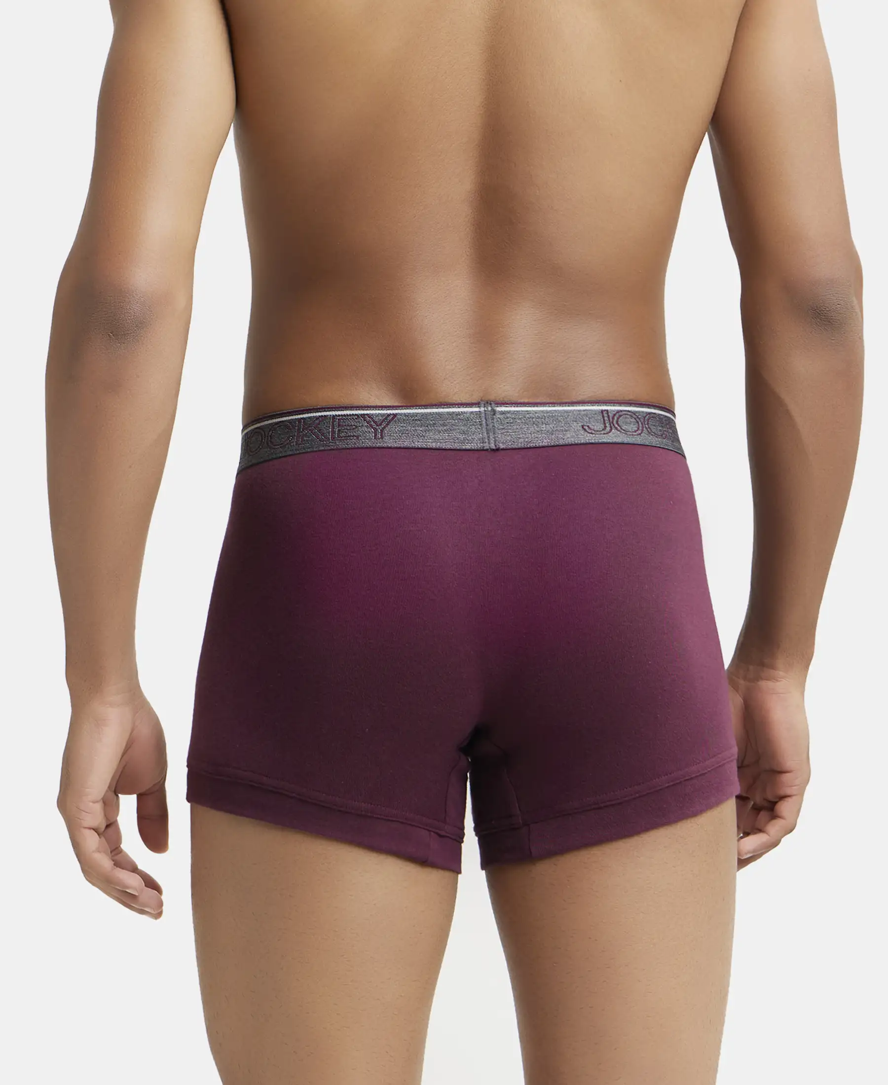Super Combed Cotton Rib Solid Trunk with Ultrasoft Waistband - Wine Tasting - Image 3