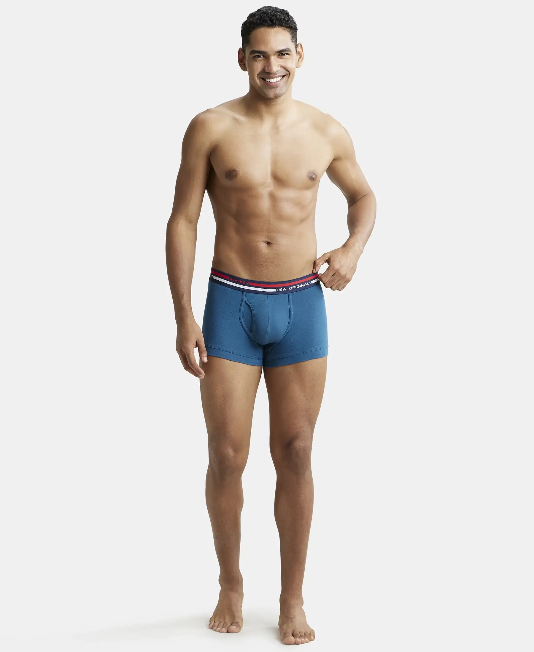 Super Combed Cotton Rib Trunk with Ultrasoft Waistband - Seaport Teal - Image 4
