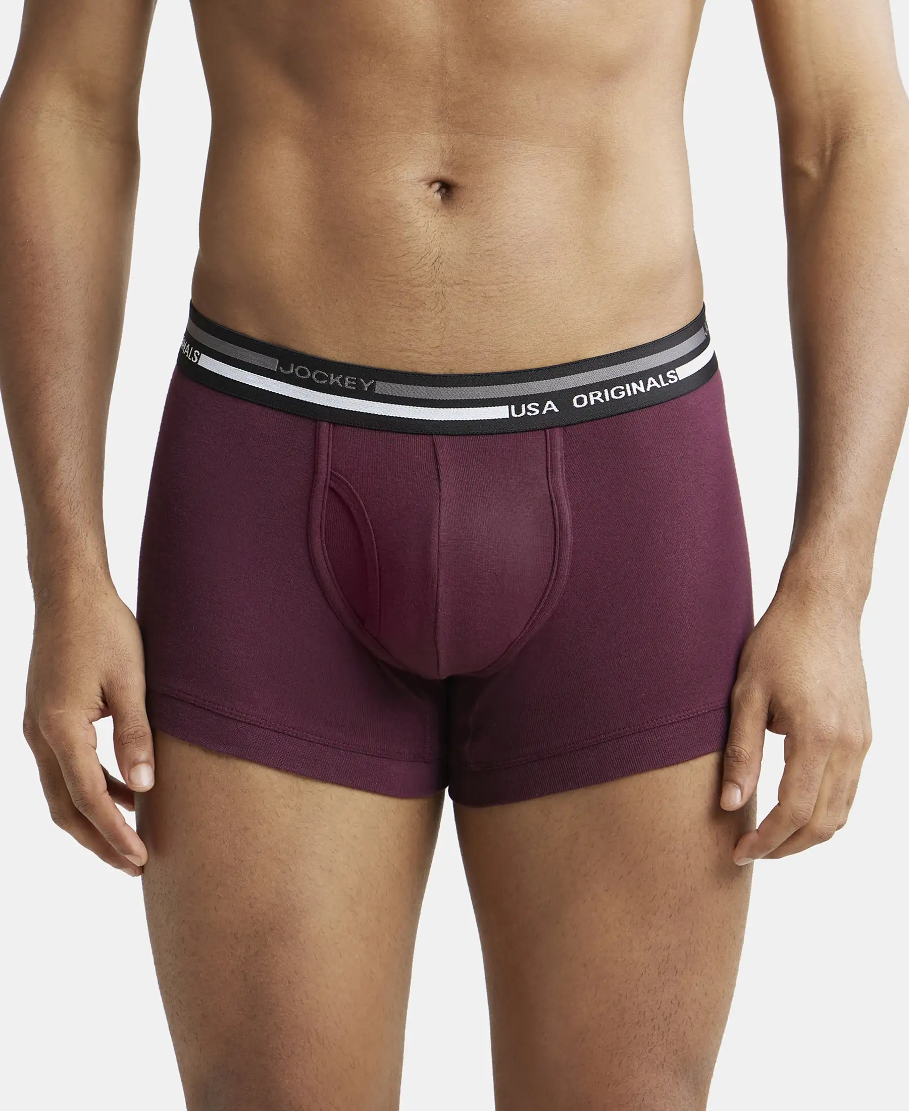 Super Combed Cotton Rib Trunk with Ultrasoft Waistband - Wine Tasting