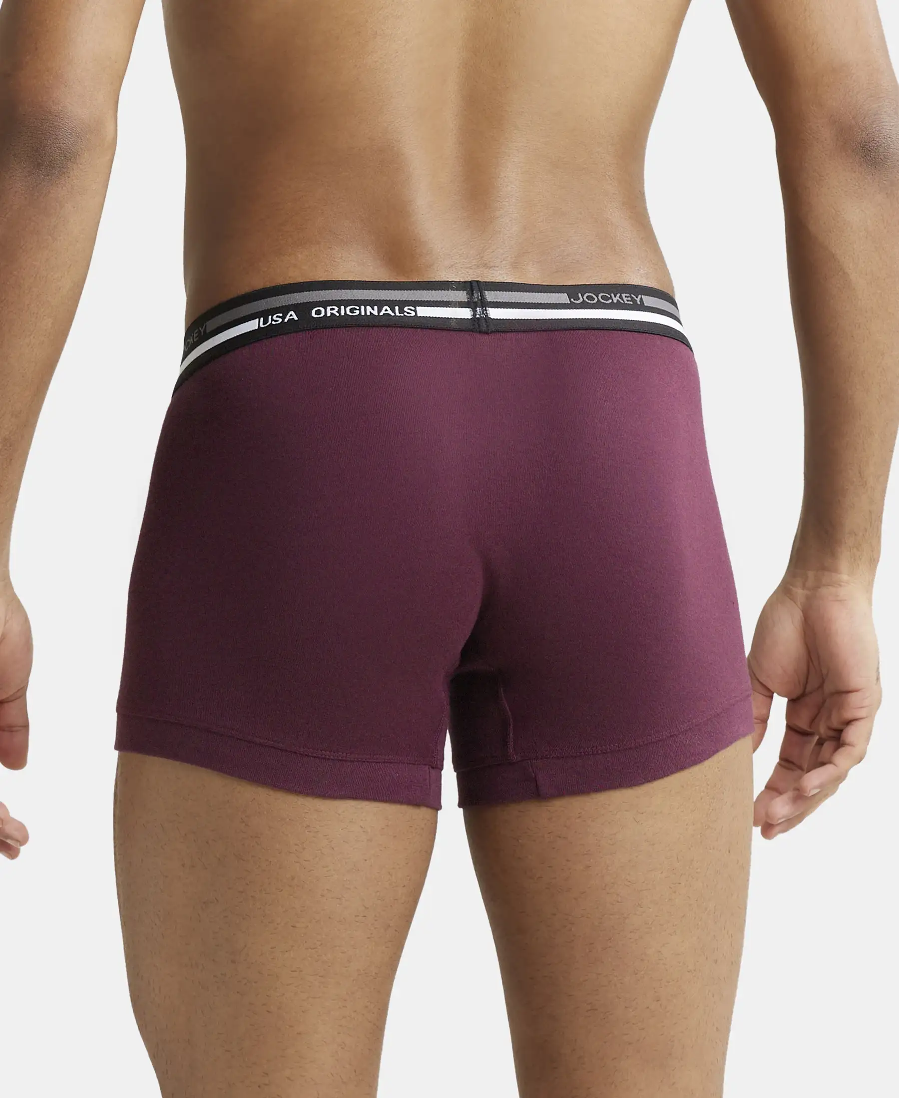 Super Combed Cotton Rib Trunk with Ultrasoft Waistband - Wine Tasting - Image 3