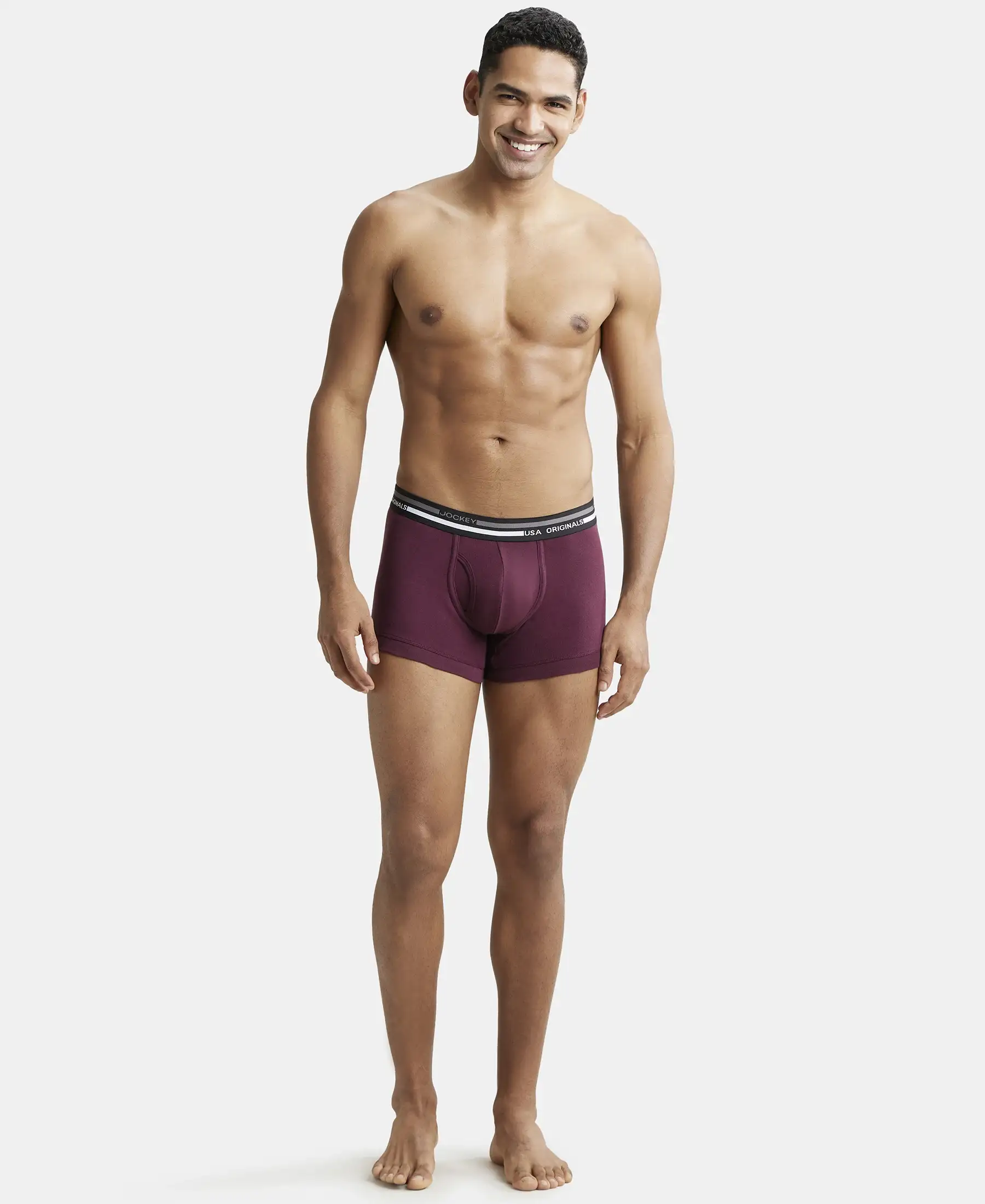 Super Combed Cotton Rib Trunk with Ultrasoft Waistband - Wine Tasting - Image 4
