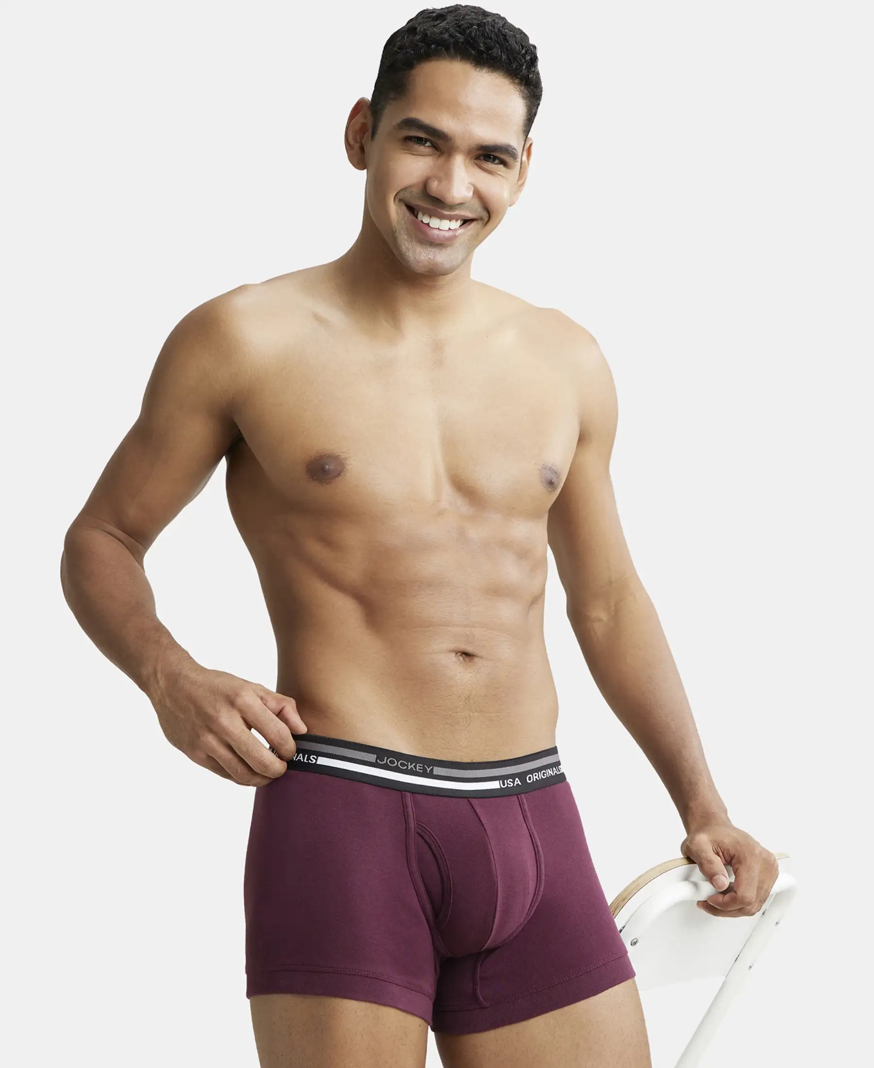 Super Combed Cotton Rib Trunk with Ultrasoft Waistband - Wine Tasting - Image 5