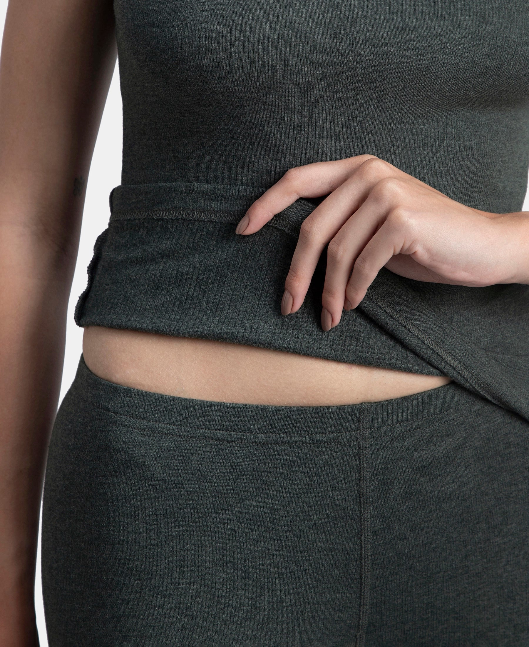 Super Warm Super Combed Cotton Rich Brushed Thermal Camisole with StayWarm Technology - Charcoal Melange - Image 9