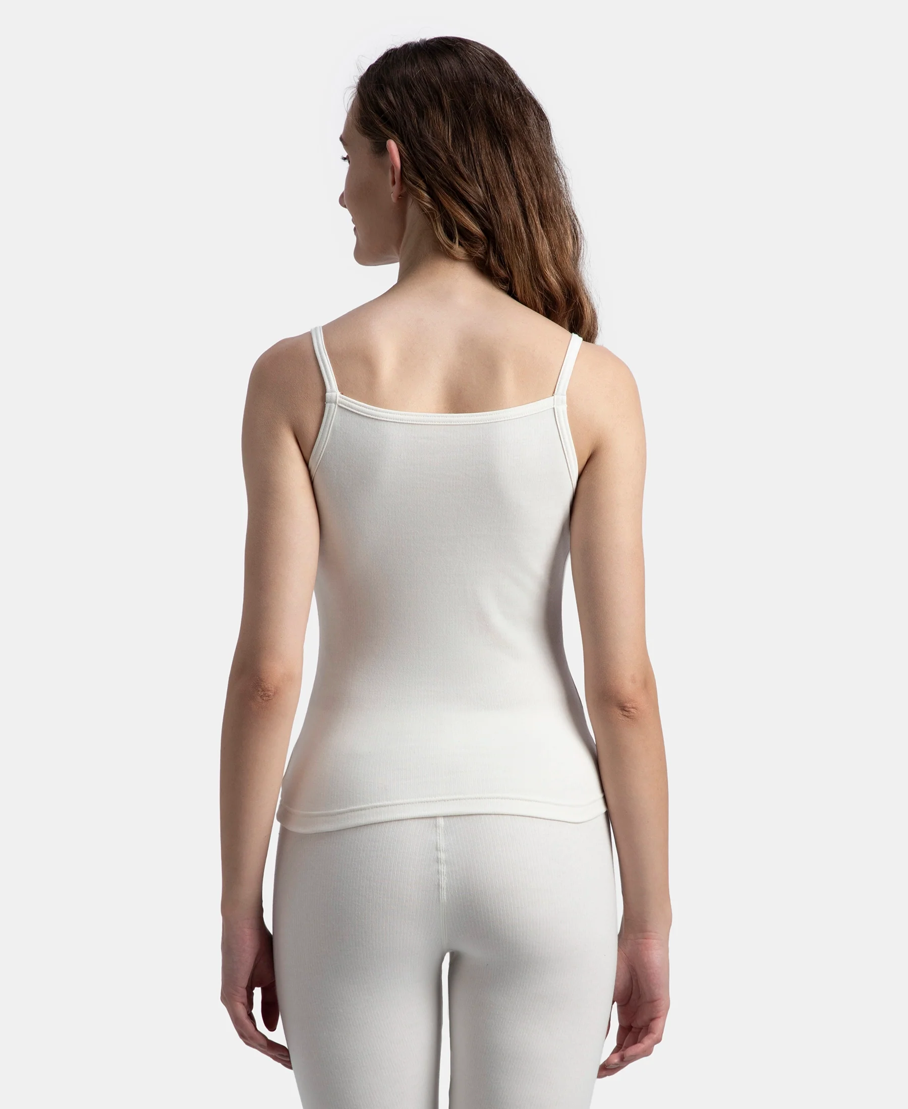 Super Warm Super Combed Cotton Rich Brushed Thermal Camisole with StayWarm Technology - Off White - Image 3