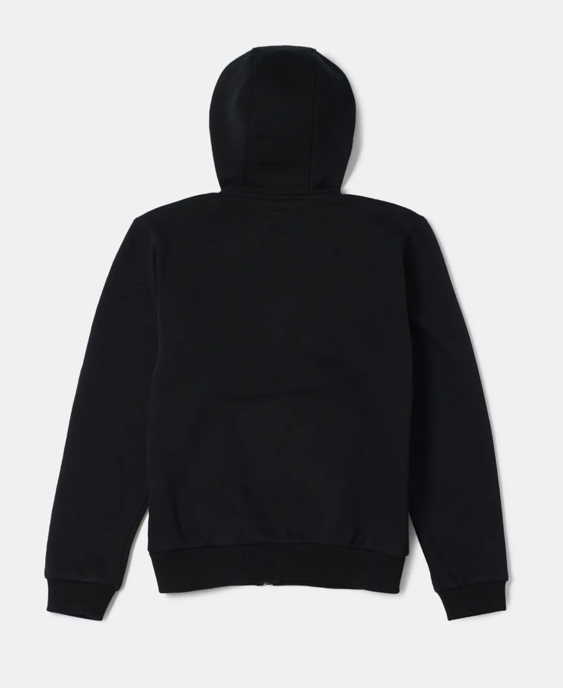 Boy's Super Combed Cotton Rich Fleece Fabric Graphic Printed Hoodie Jacket - Black - Image 2