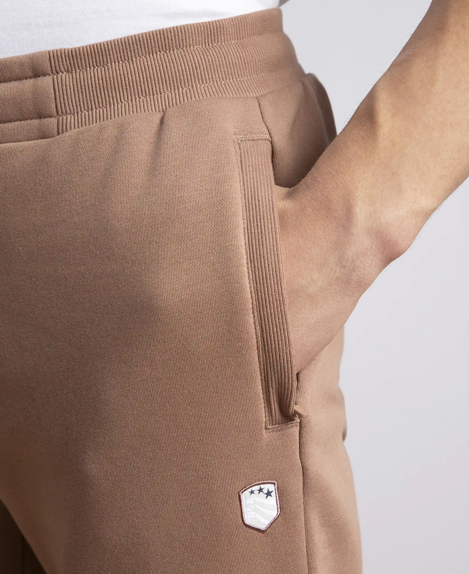 Super Combed Cotton Rich Straight Fit Fleece Trackpants with StayWarm Technology - Brownie - Image 8