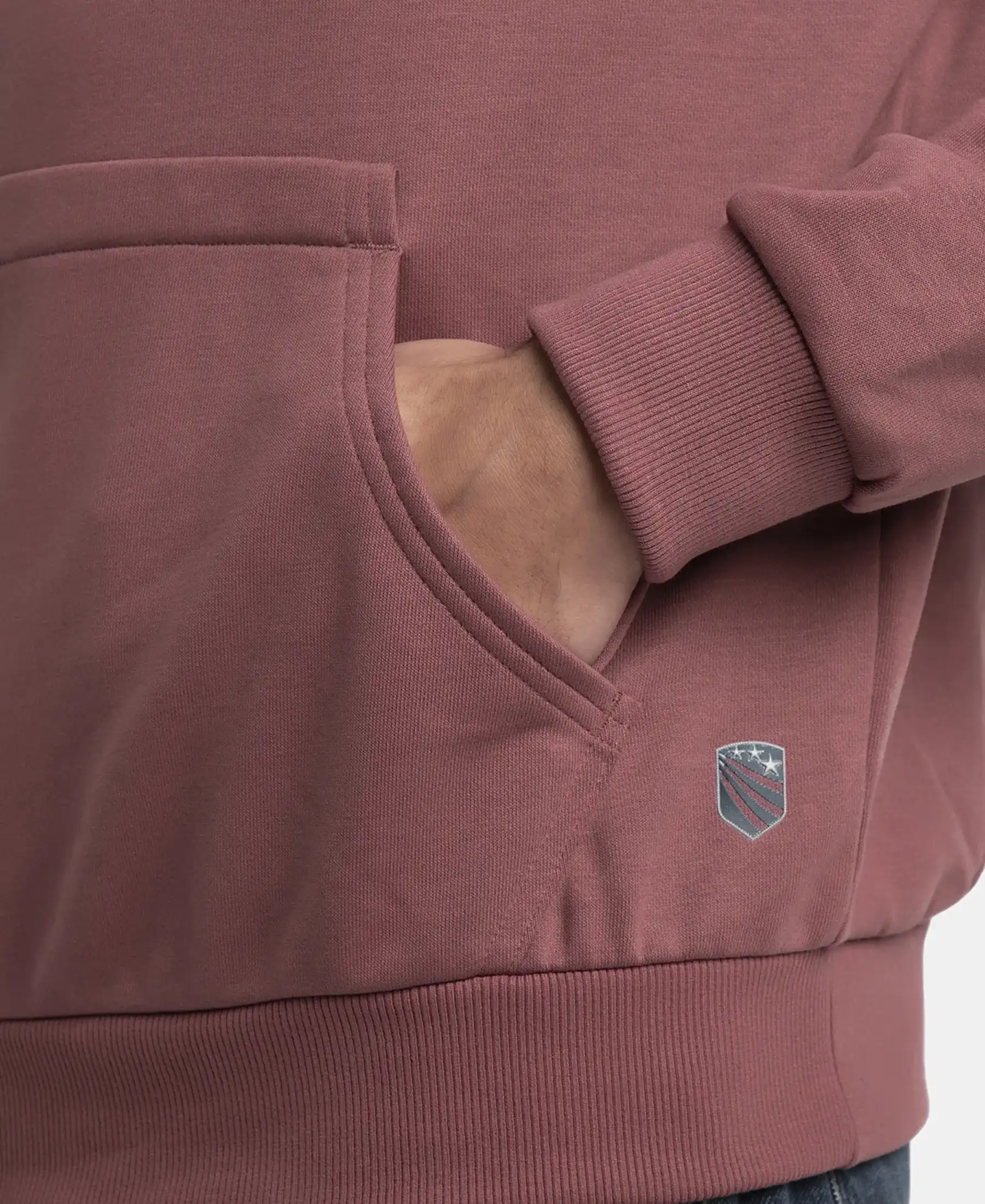 Super Combed Cotton Rich French Terry Hoodie Sweatshirt with Ribbed Cuffs - Wild Ginger - Image 7