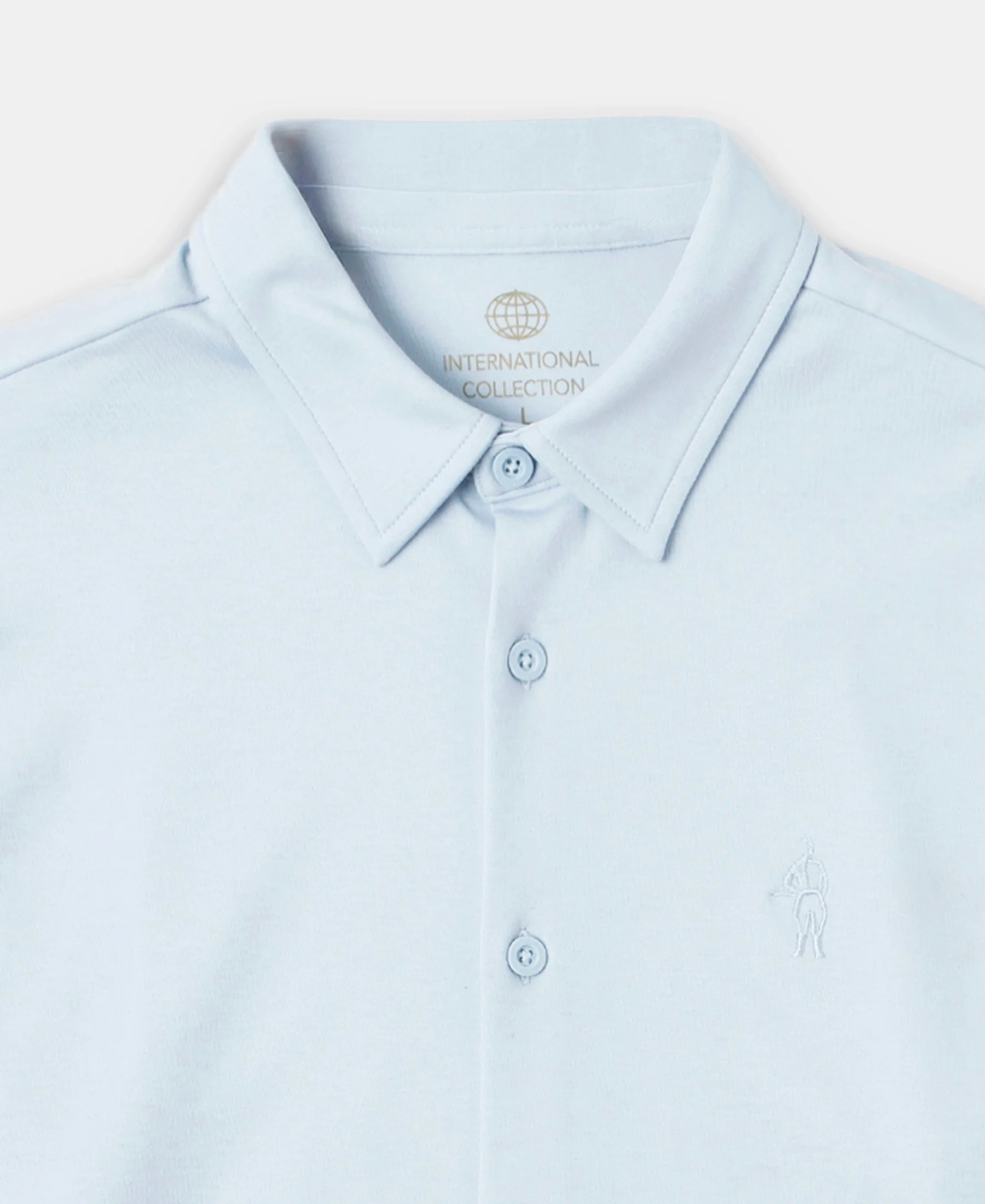 Super Combed Cotton Rich Full Sleeve Knit Shirt - Skyway - Image 8