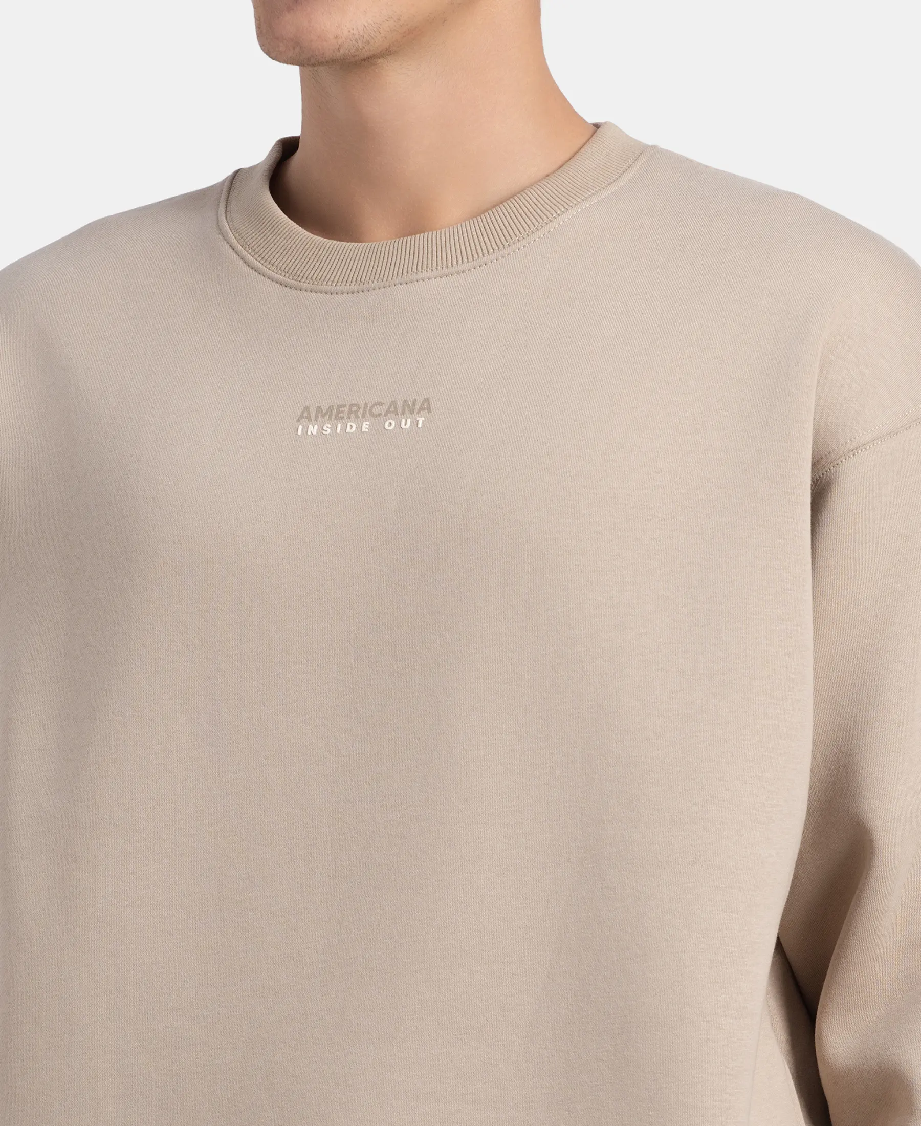 Super Combed Cotton Rich Graphic Print Fleece Sweatshirt with StayWarm Technology - Pure Cashmere - Image 7