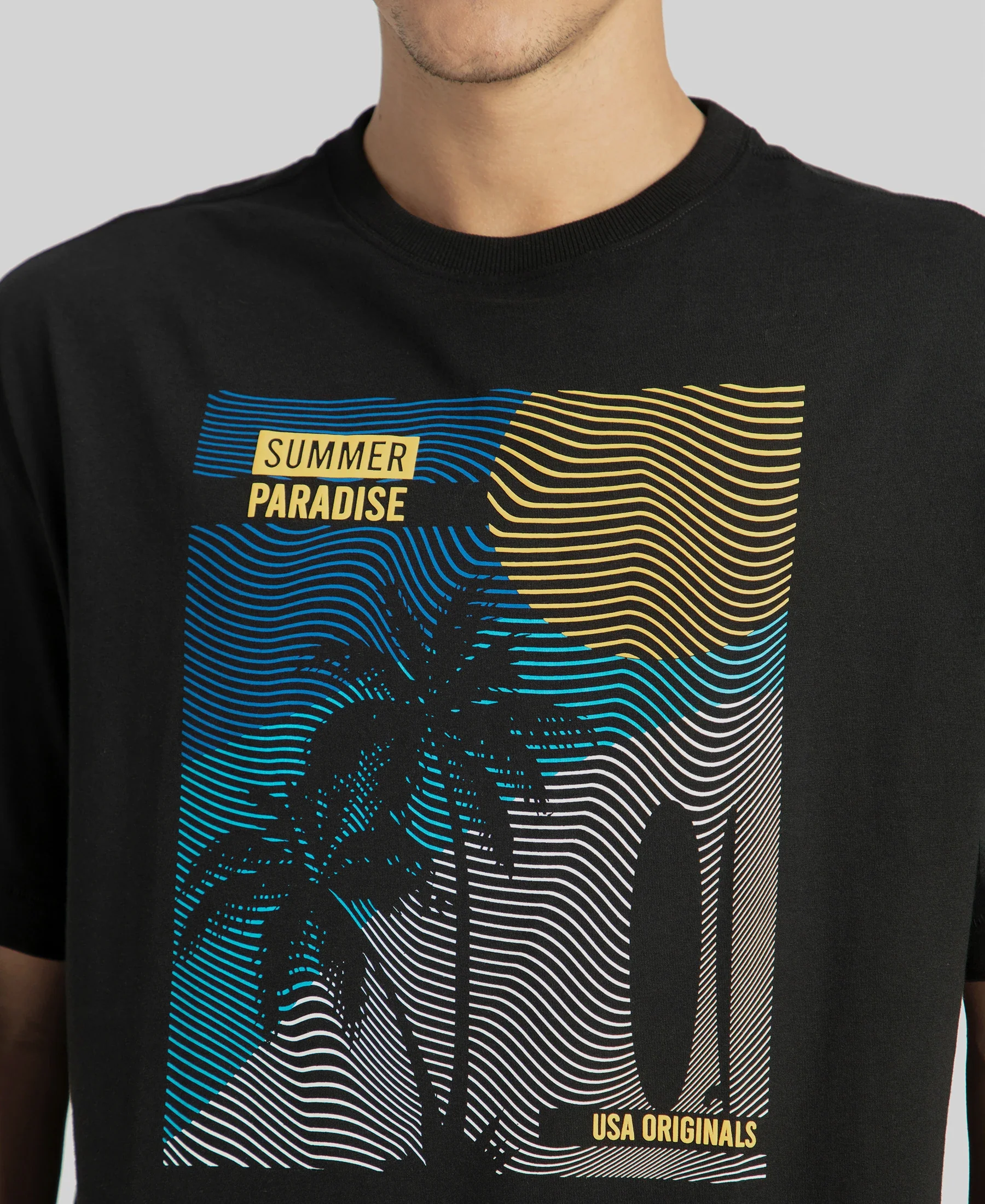Super Combed Cotton Rich Graphic Printed Oversized T-Shirt - Black - Image 10