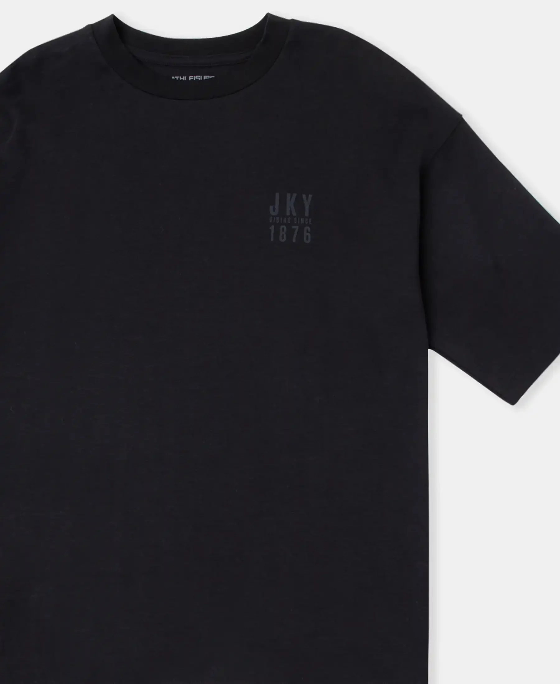 Super Combed Cotton Rich Graphic Printed Oversized T-Shirt - Deep Black - Image 8
