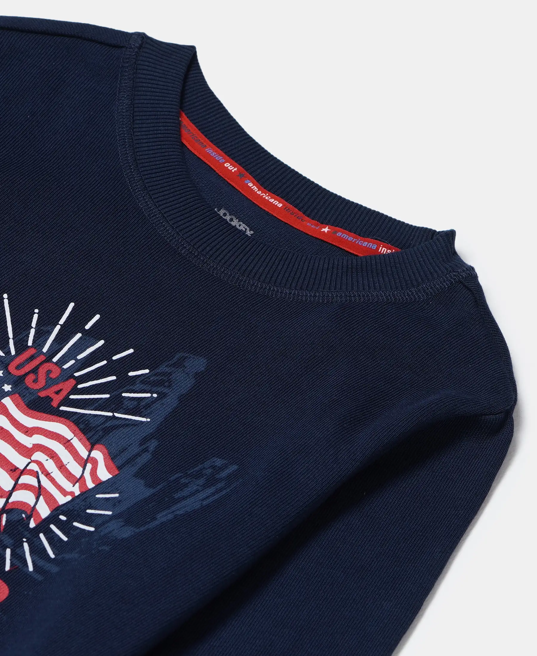 Boy's Super Combed Cotton Rich Graphic Printed Sweatshirt - Navy - Image 3