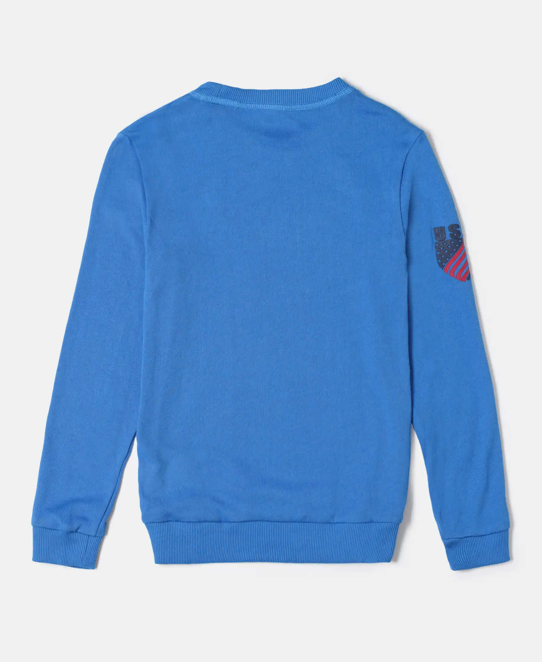 Boy's Super Combed Cotton Rich Graphic Printed Sweatshirt - Palace Blue - Image 2