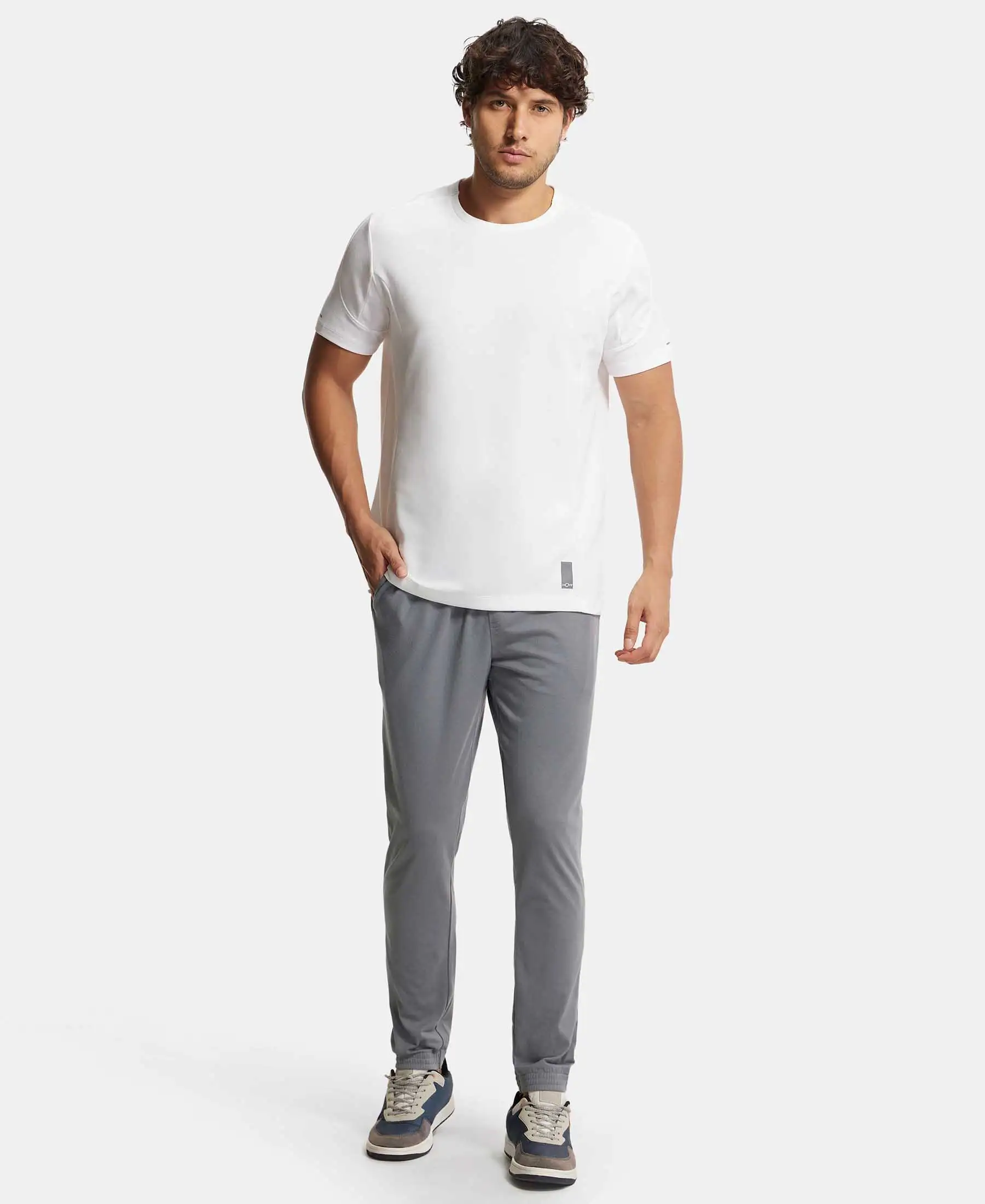 Super Combed Cotton Rich Jogger with StayFresh Treatment - Performance Grey - Image 4