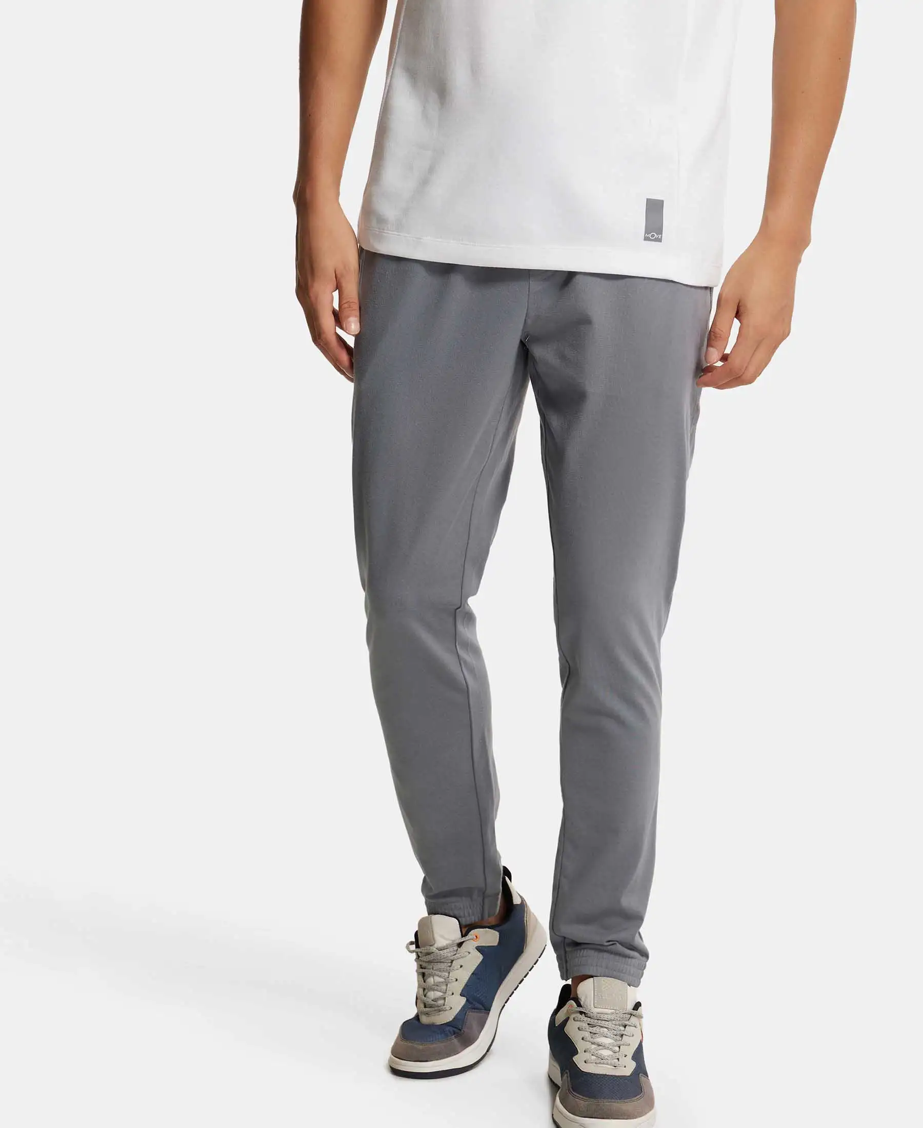 Super Combed Cotton Rich Jogger with StayFresh Treatment - Performance Grey - Image 5