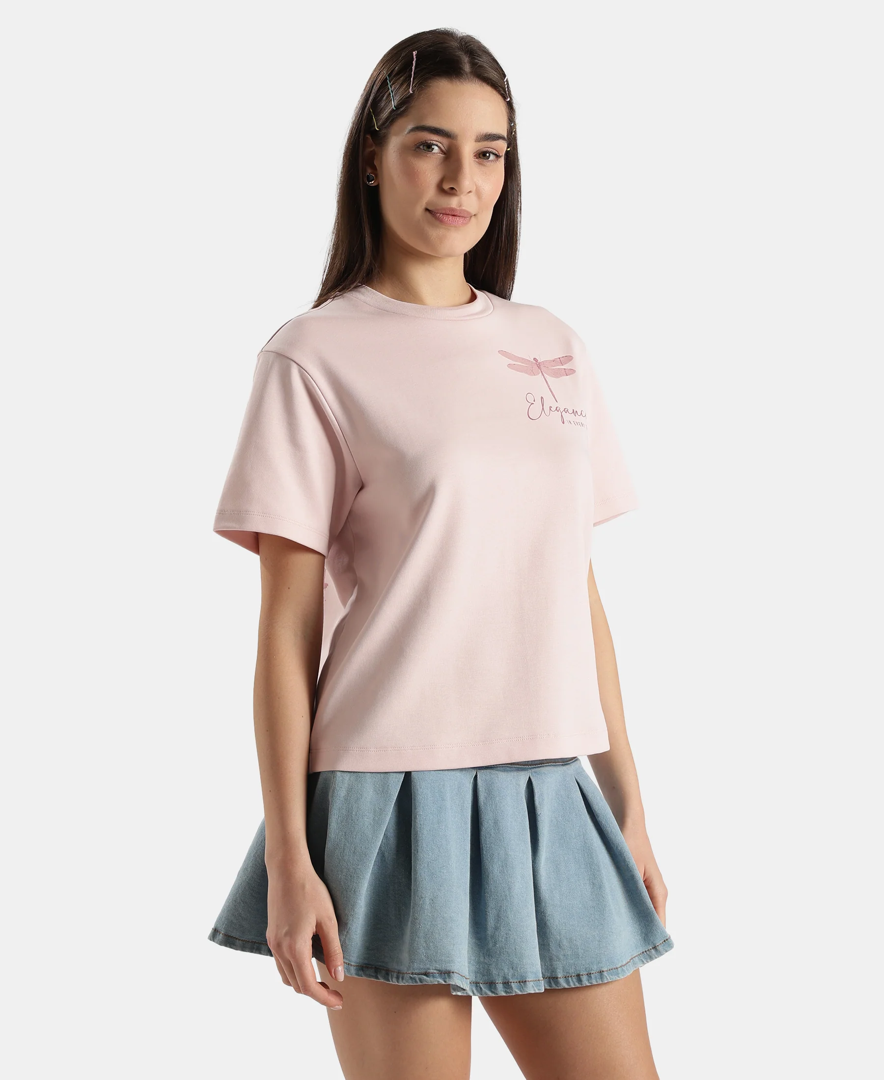 Super Combed Cotton Rich Oversized Graphic Print T-Shirt with Drop Shoulder Styling - Potpourri - Image 2