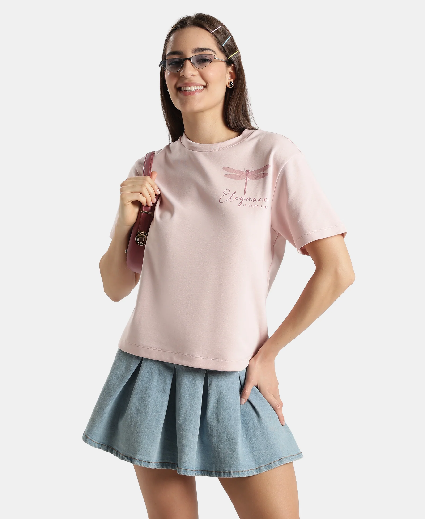 Super Combed Cotton Rich Oversized Graphic Print T-Shirt with Drop Shoulder Styling - Potpourri - Image 5