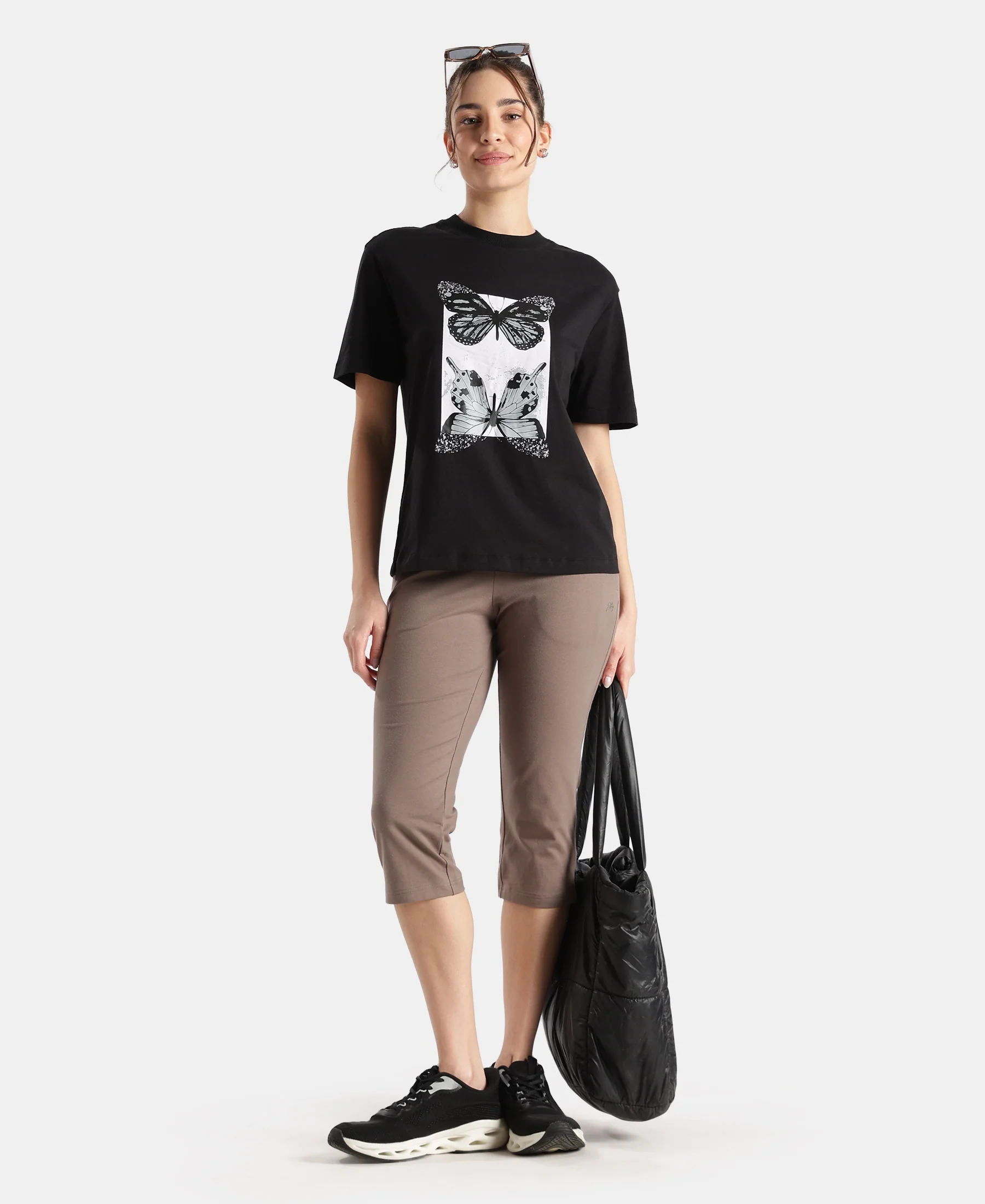 Super Combed Cotton Rich Oversized Printed T-Shirt - Black - Image 6
