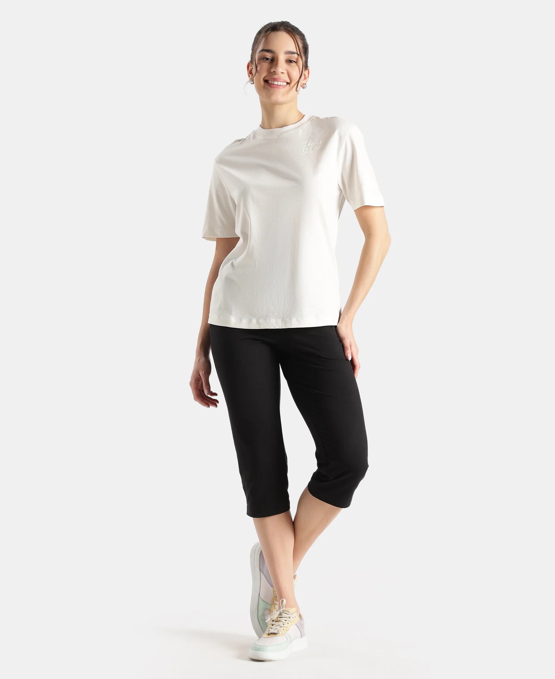 Super Combed Cotton Rich Oversized Printed T-Shirt - Snow White - Image 4