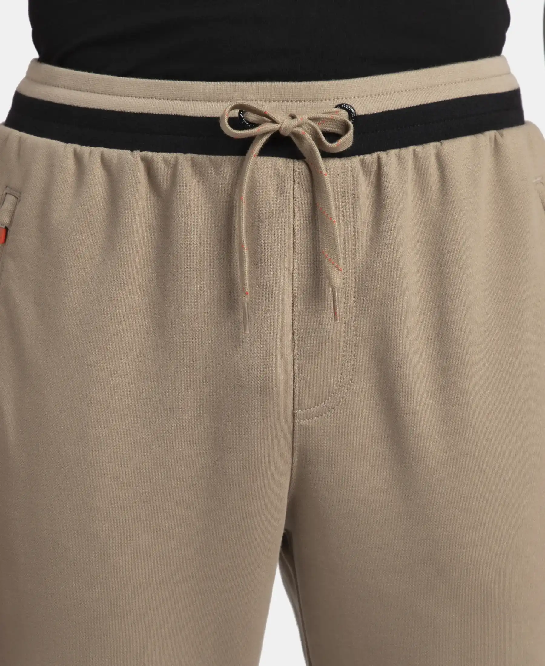 Super Combed Cotton Rich Pique Slim Fit Jogger with Zipper Pockets - Desert Taupe - Image 6