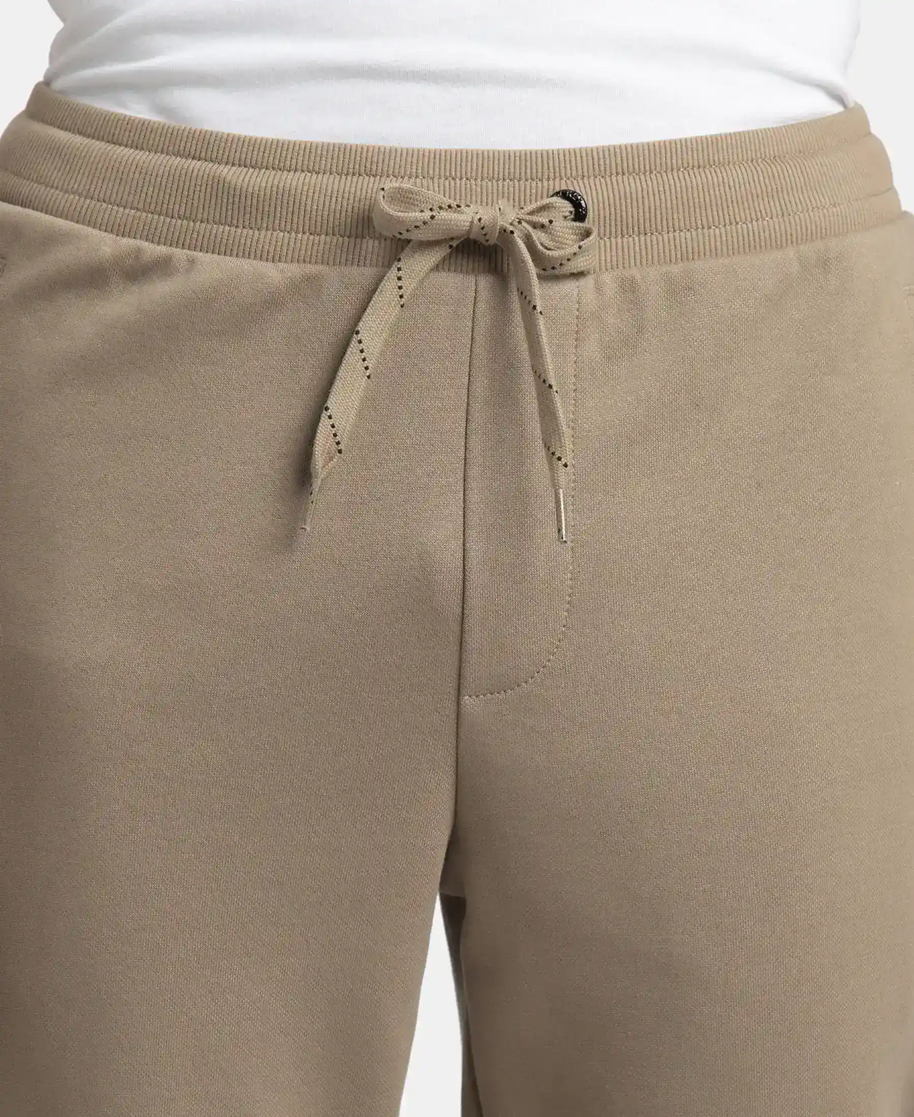 Super Combed Cotton Rich Pique Slim Fit Trackpant with Side Zipper Pockets - Desert Taupe - Image 6
