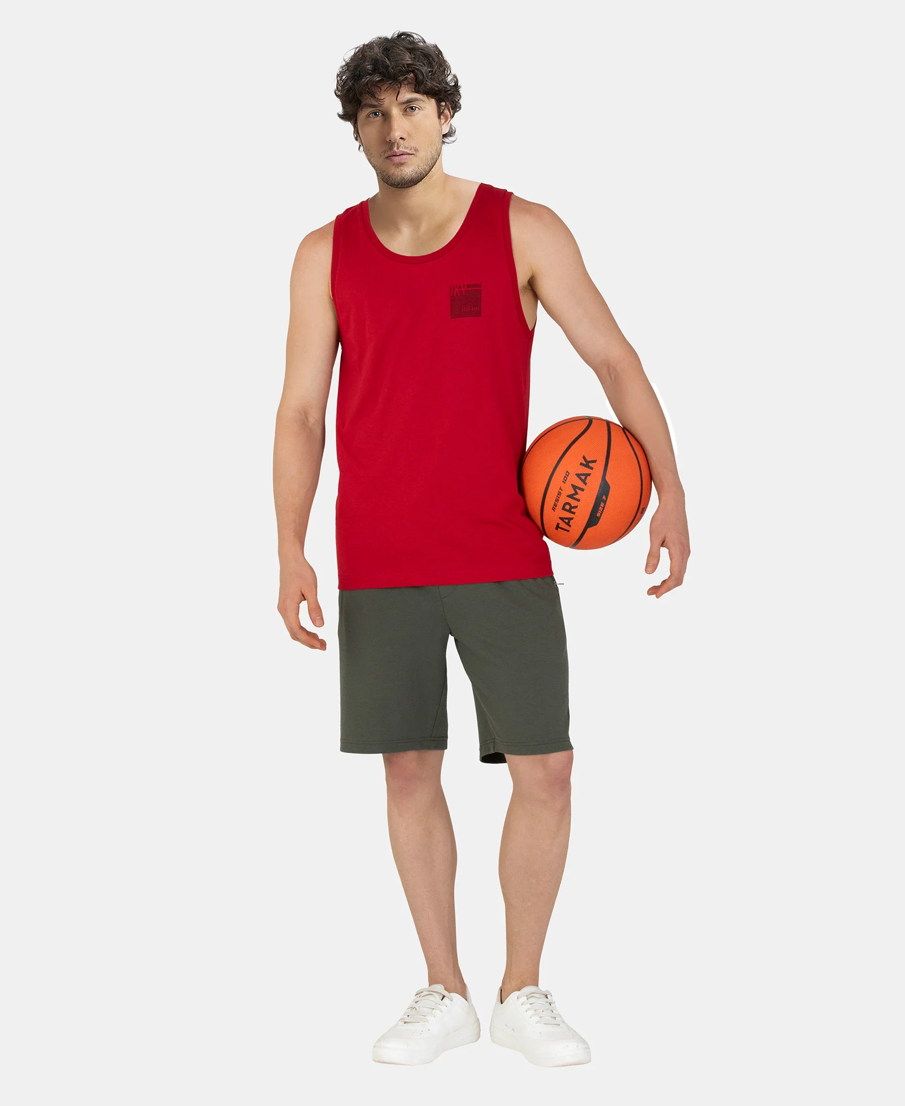 Super Combed Cotton Rich Graphic Printed Tank Top - Shanghai Red - Image 6