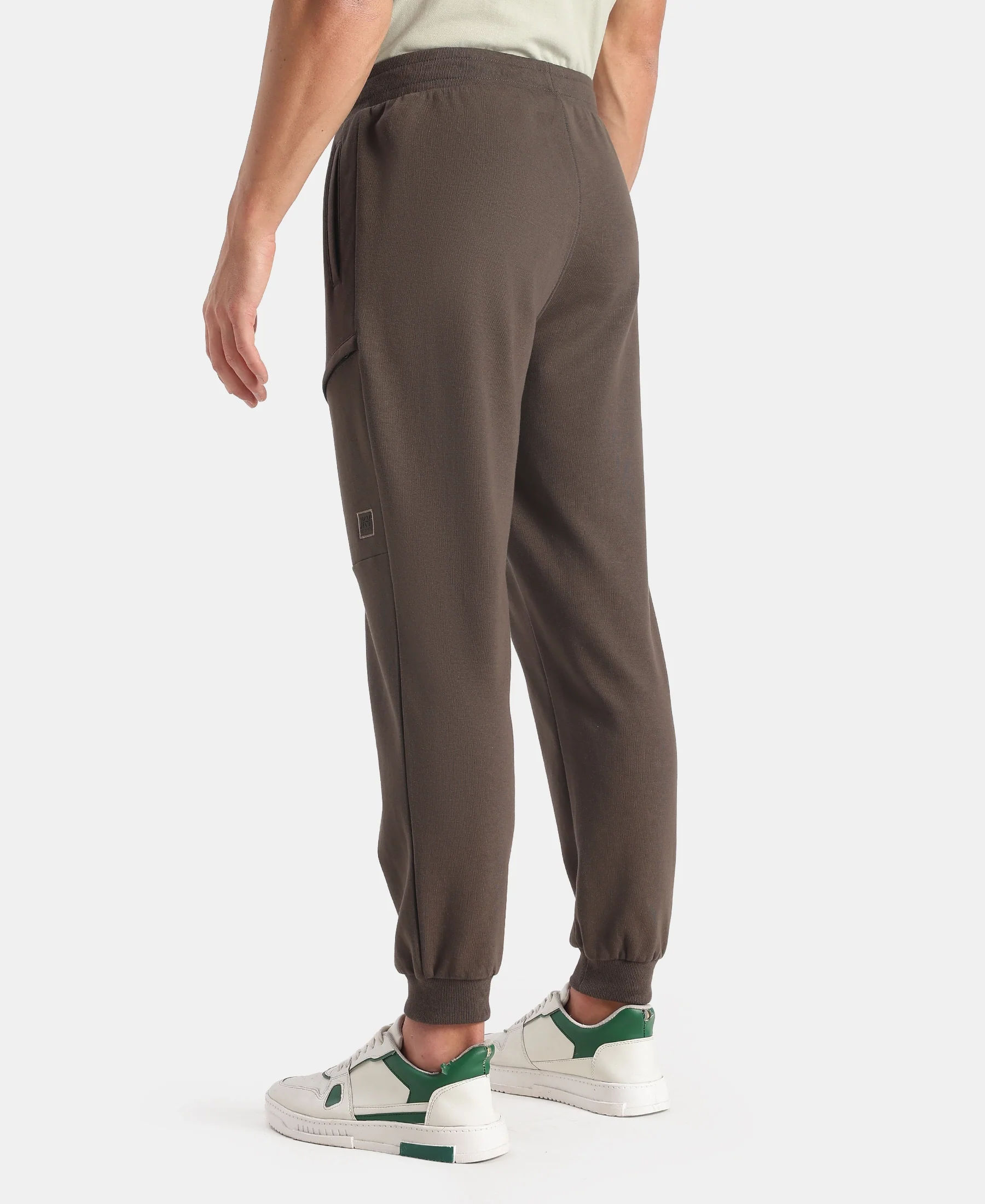 Super Combed Cotton Rich Regular Fit Jogger with Zipper Pockets - Black Olive - Image 3