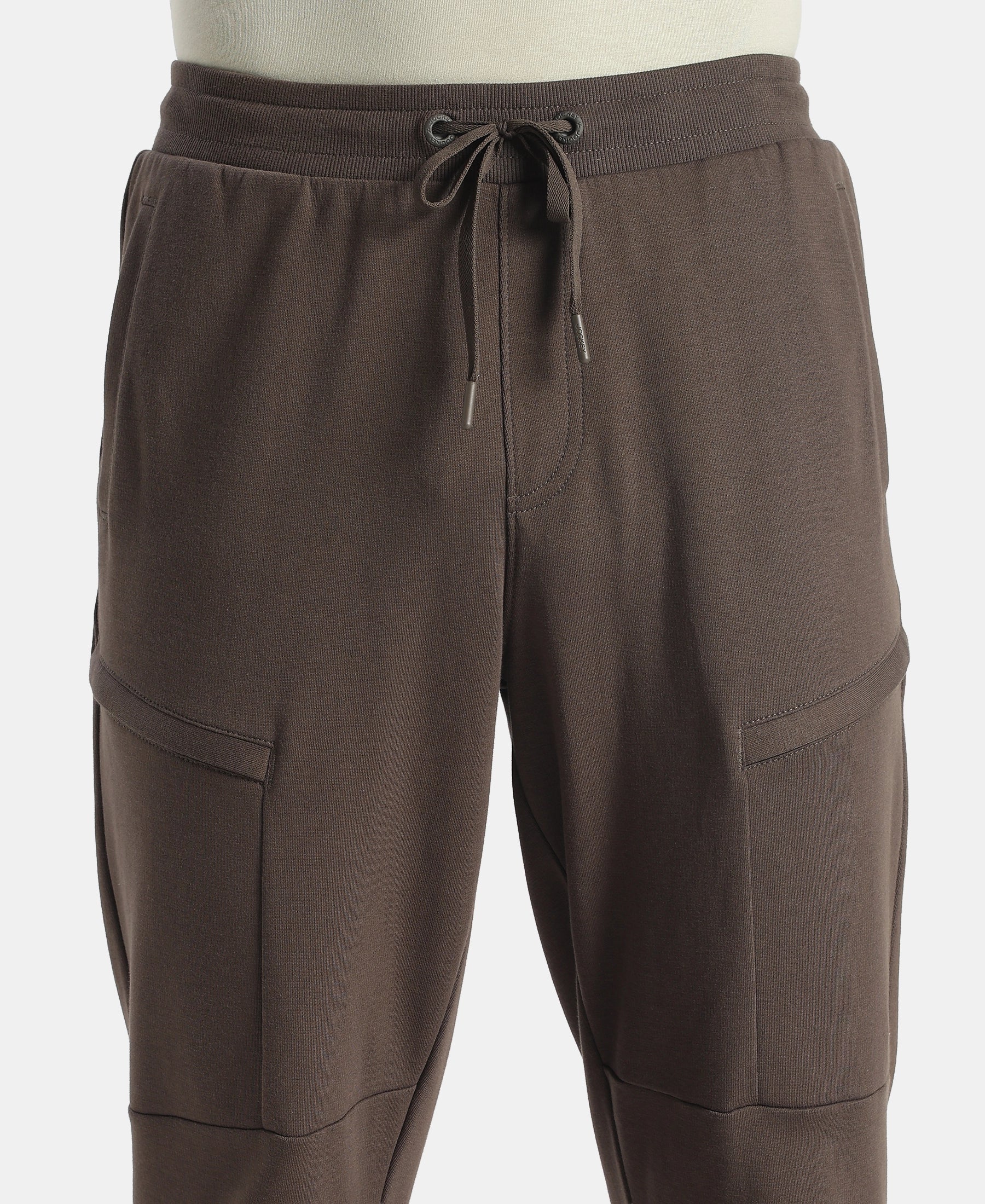 Super Combed Cotton Rich Regular Fit Jogger with Zipper Pockets - Black Olive - Image 7