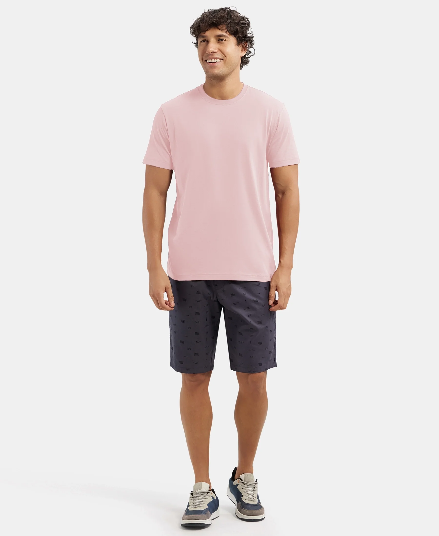Super Combed Cotton Rich Round Neck Half Sleeve T-Shirt - Sepia Rose - Image 4